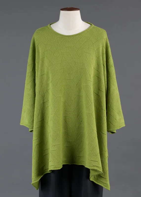 cashmere geometric diamonds 3/4 sleeve dps bateau neck sweater - mid plus sold by eskandar