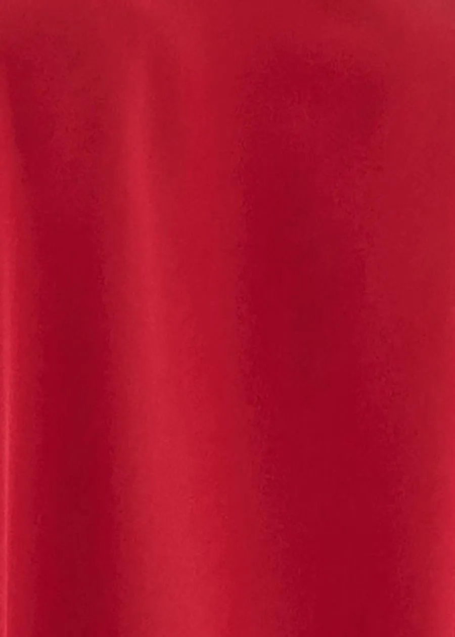 silk pleated shoulder swing shirt with chinese collar - long sold by eskandar product image thumbnail 5