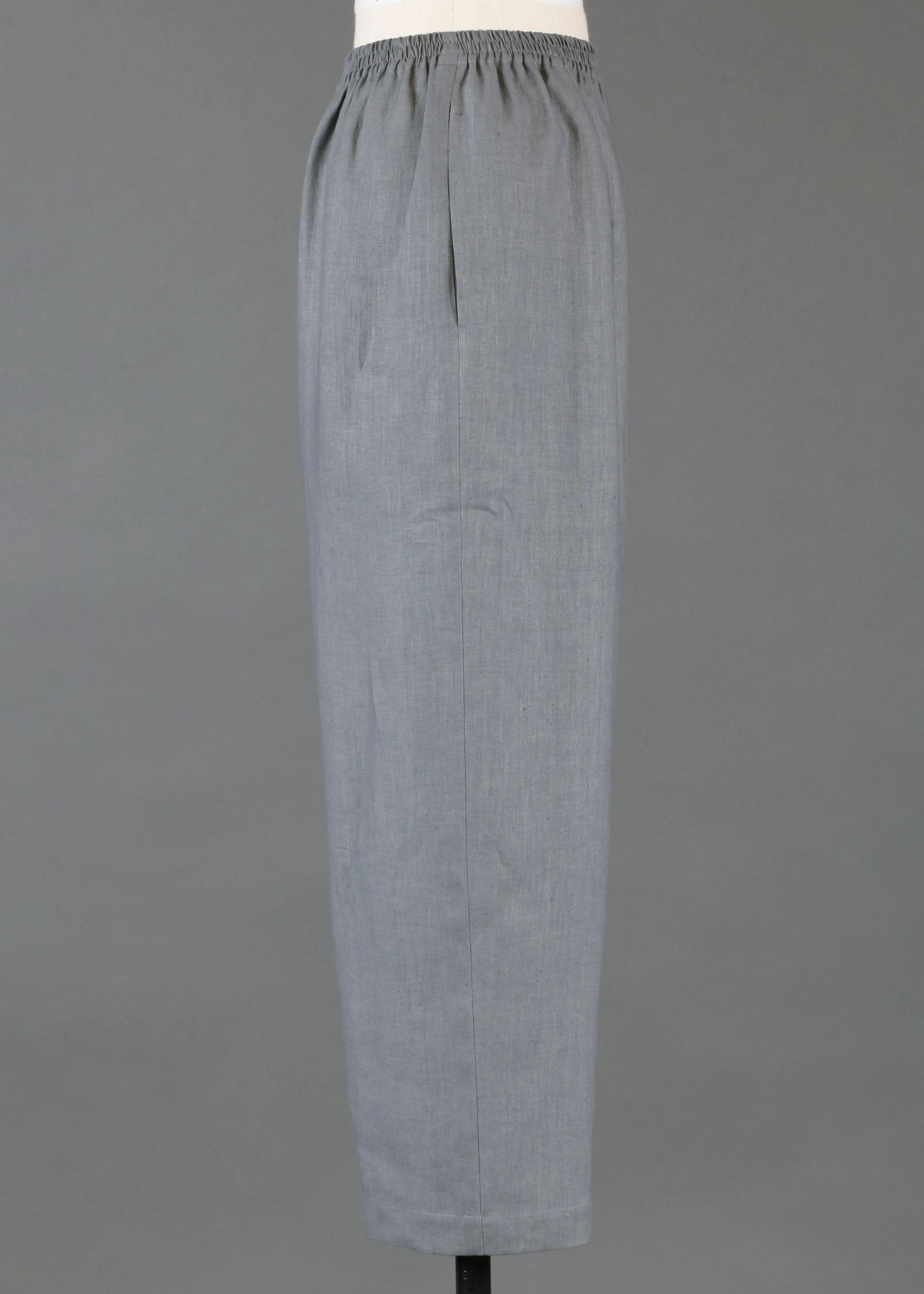 linen japanese trouser (pewter) sold by eskandar product image thumbnail 2