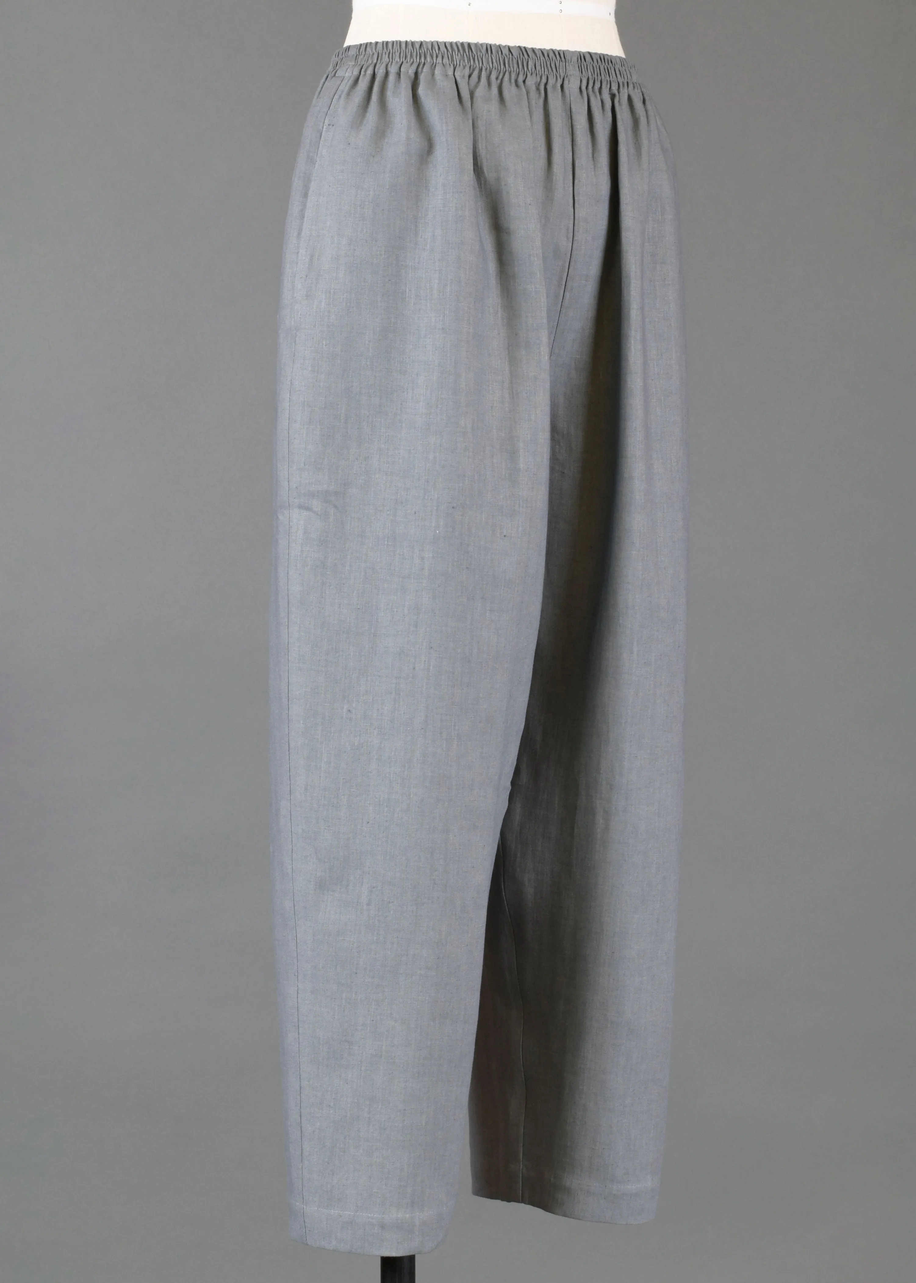 linen japanese trouser (pewter) sold by eskandar