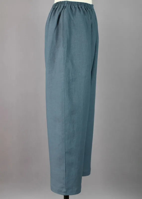 linen japanese trouser (stormblue) made by eskandar