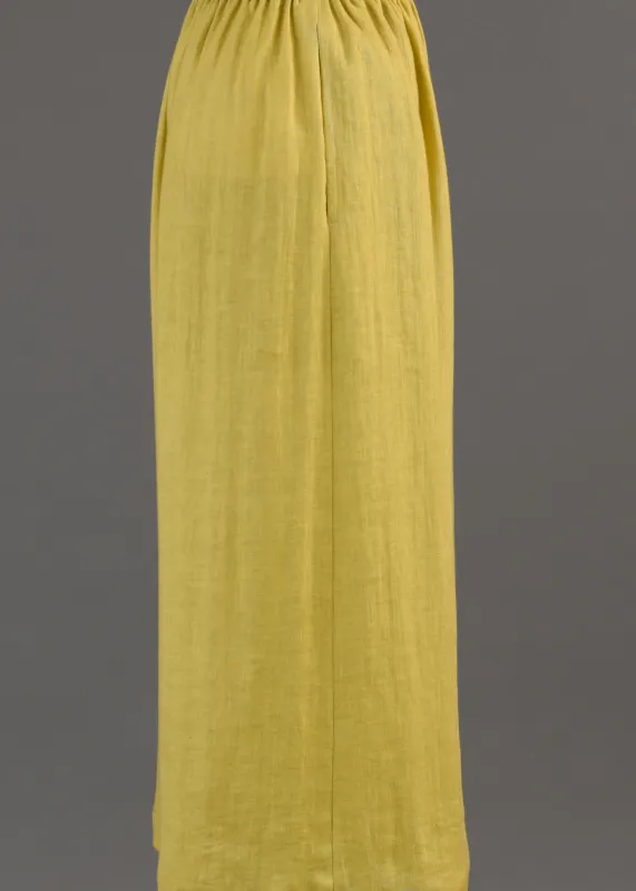 linen flared cropped trouser sold by eskandar