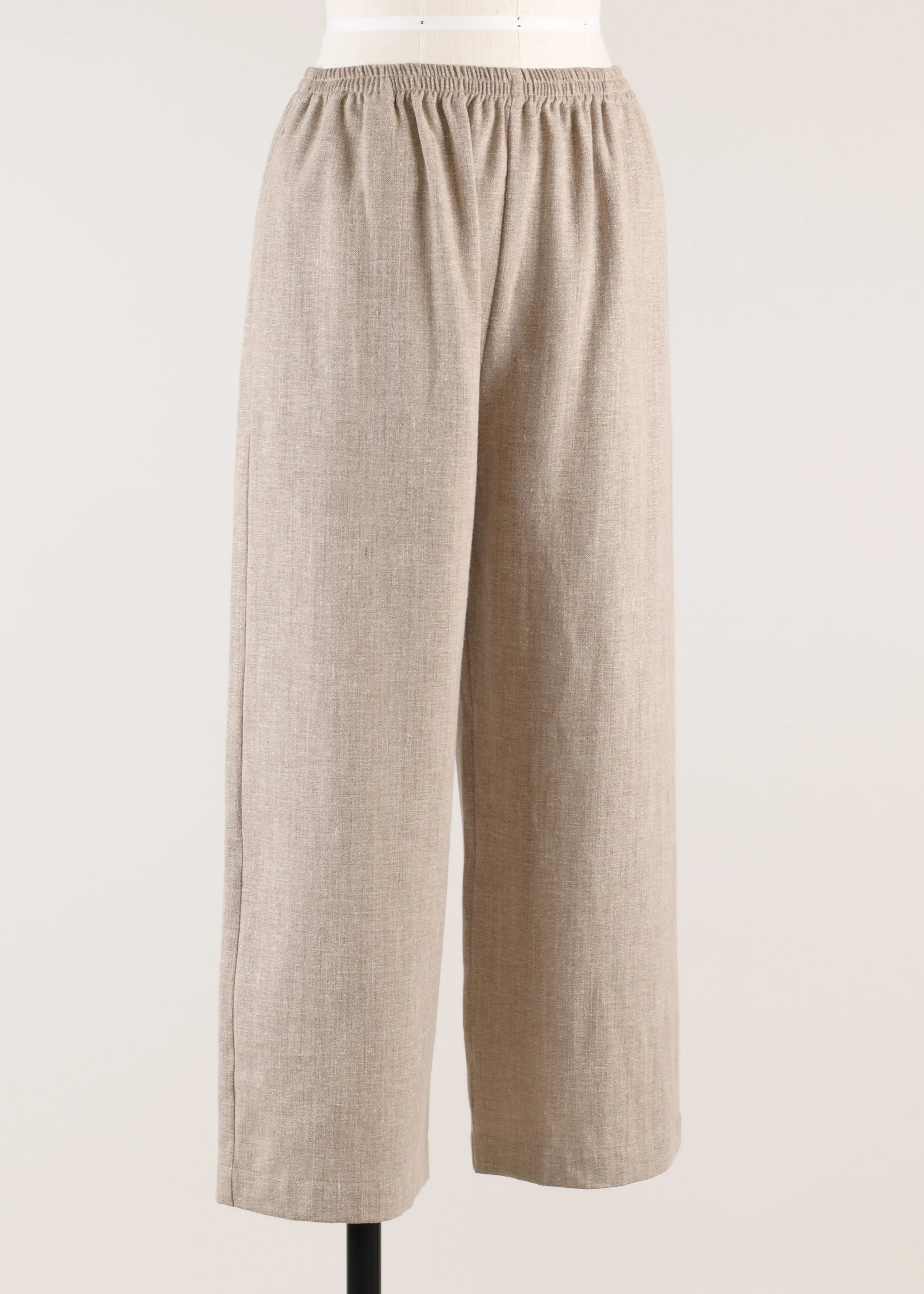 linen mix cropped trouser sold by eskandar