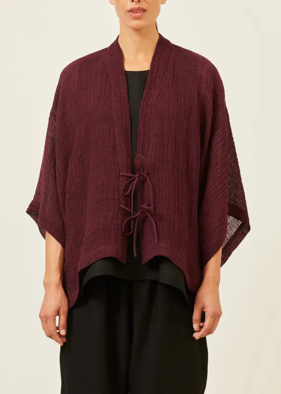 linen gauze shanghai jacket - mid sold by eskandar