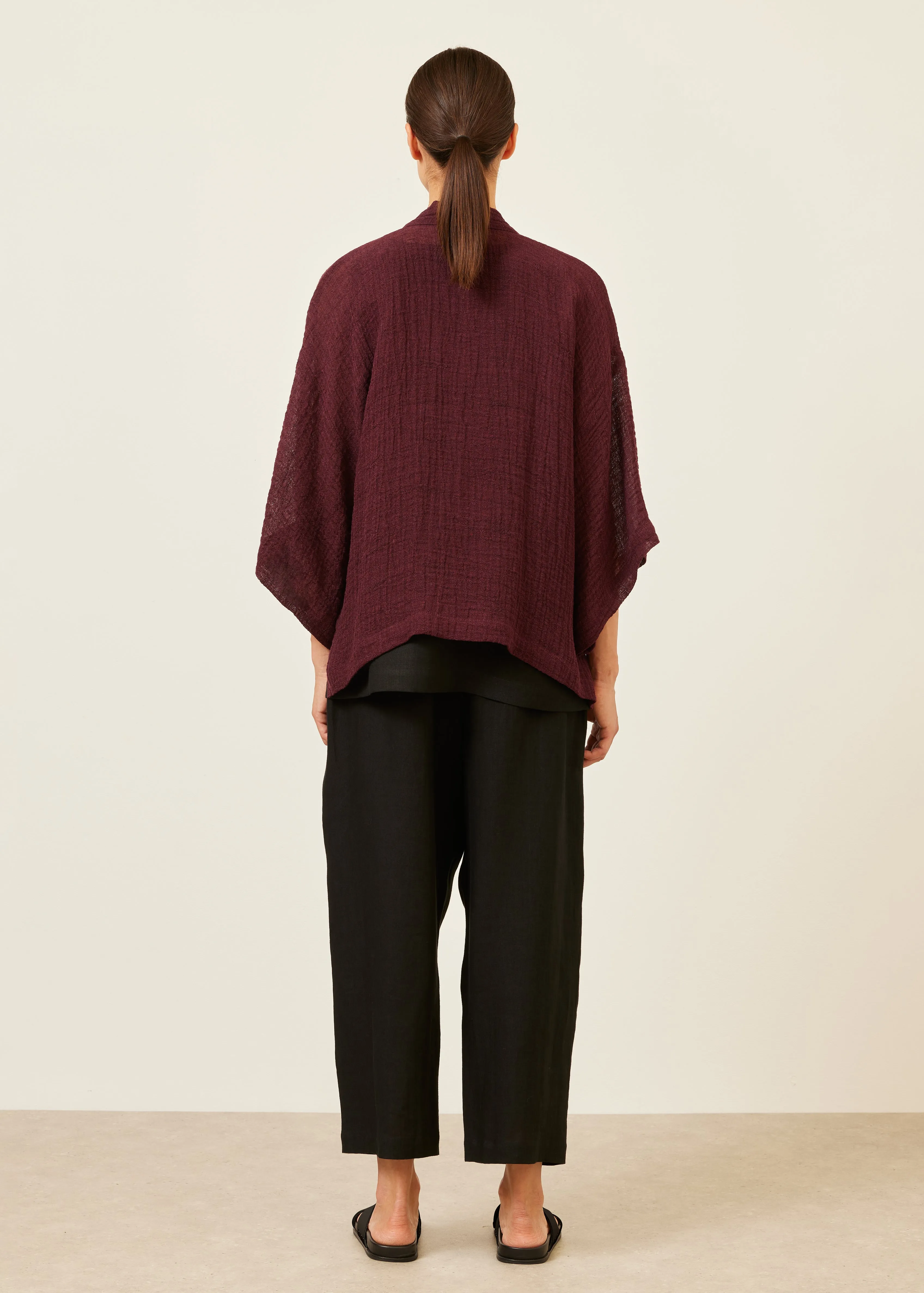 linen gauze shanghai jacket - mid sold by eskandar product image thumbnail 5