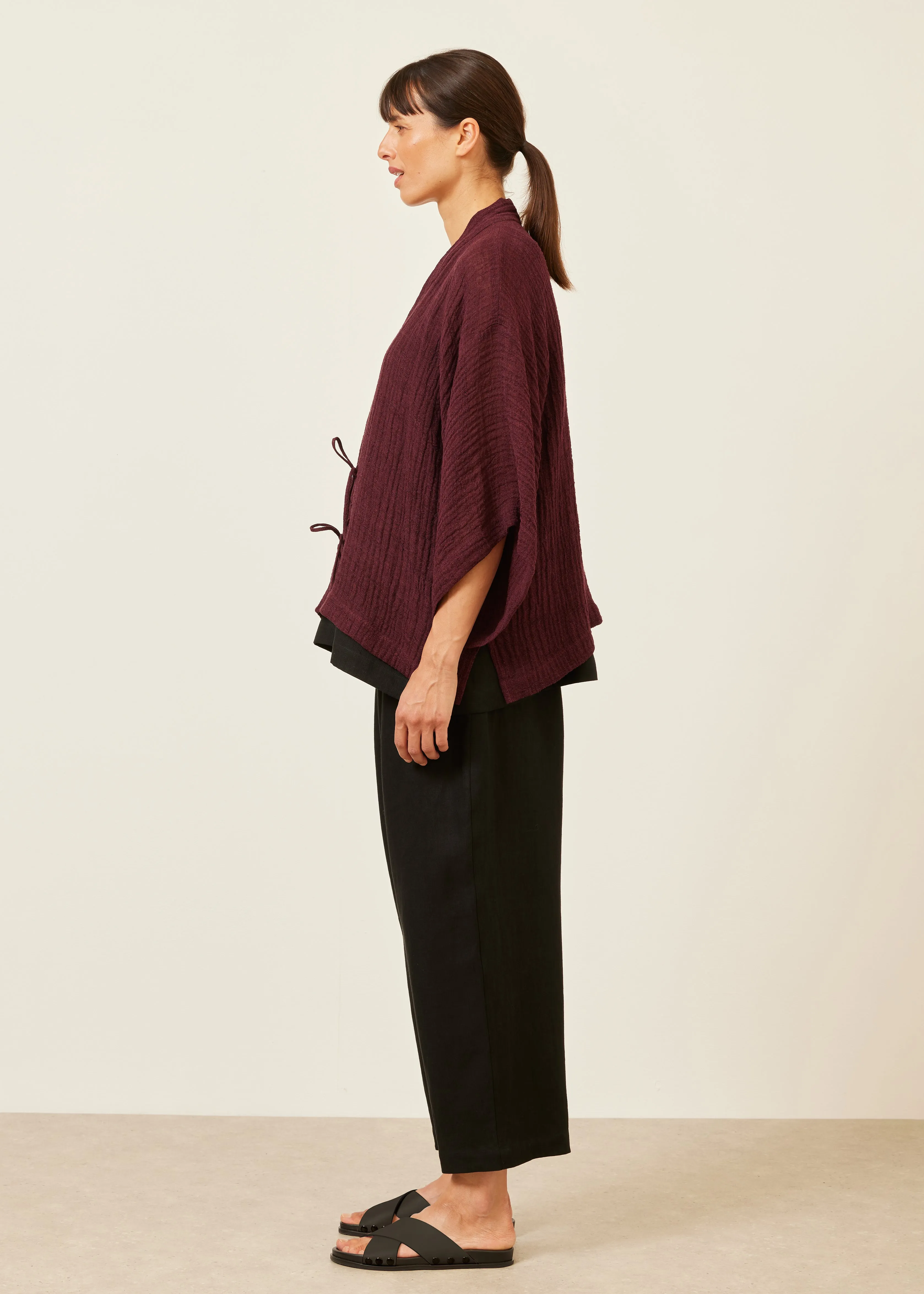 linen gauze shanghai jacket - mid sold by eskandar product image thumbnail 4