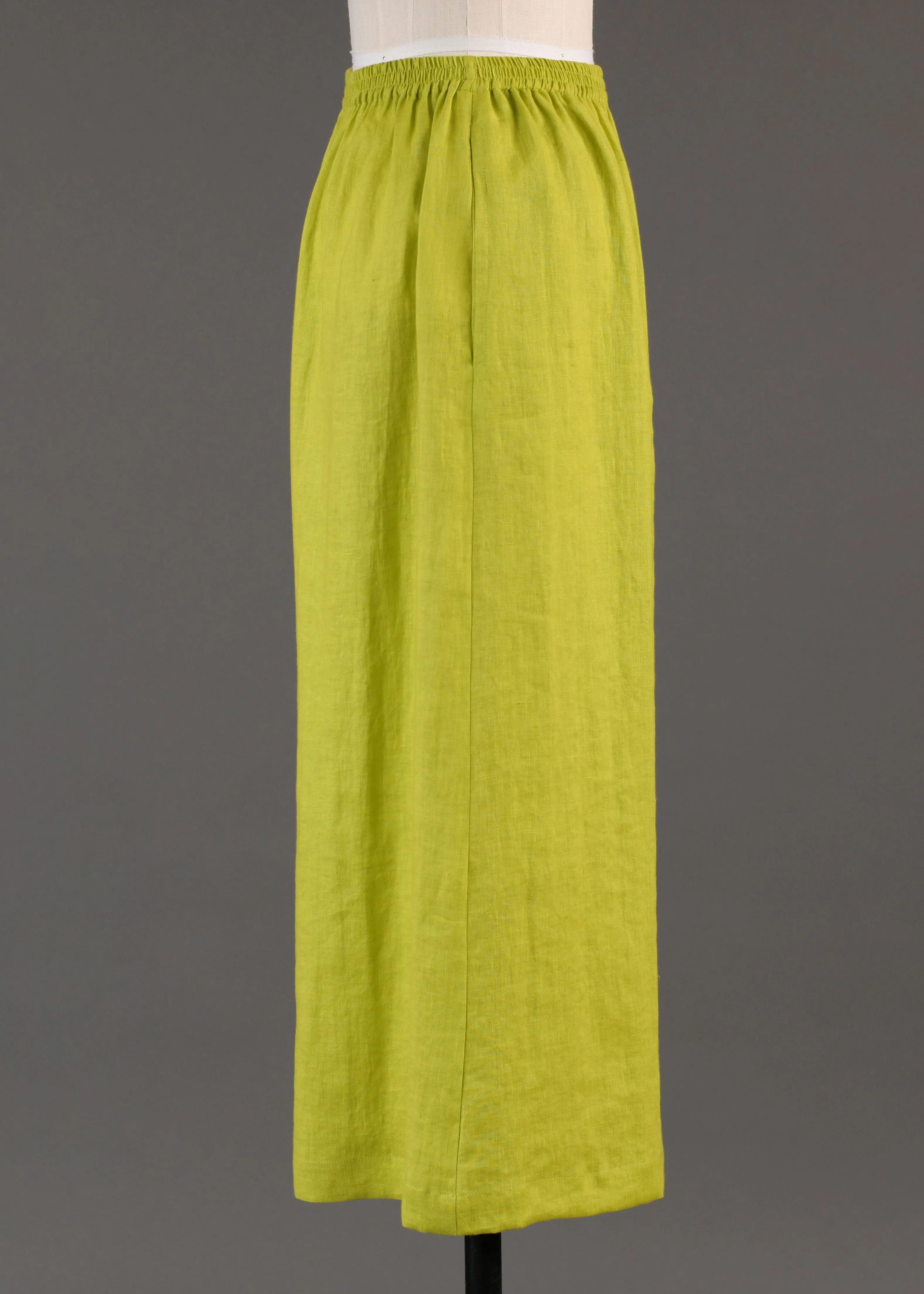 handkerchief linen flared cropped trouser sold by eskandar product image thumbnail 2