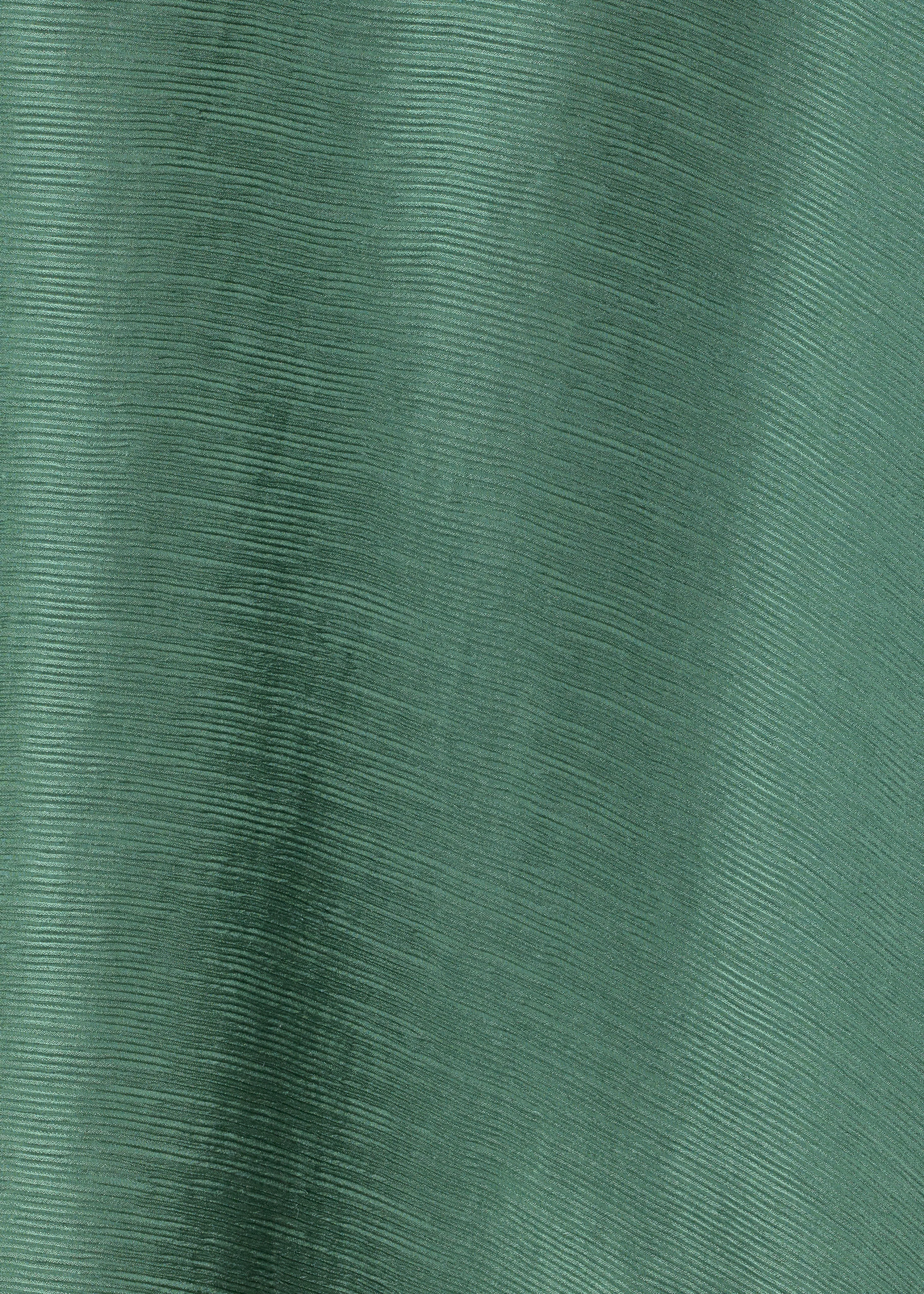silk wide a-line shirt with collar - very long (emerald) sold by eskandar product image thumbnail 5