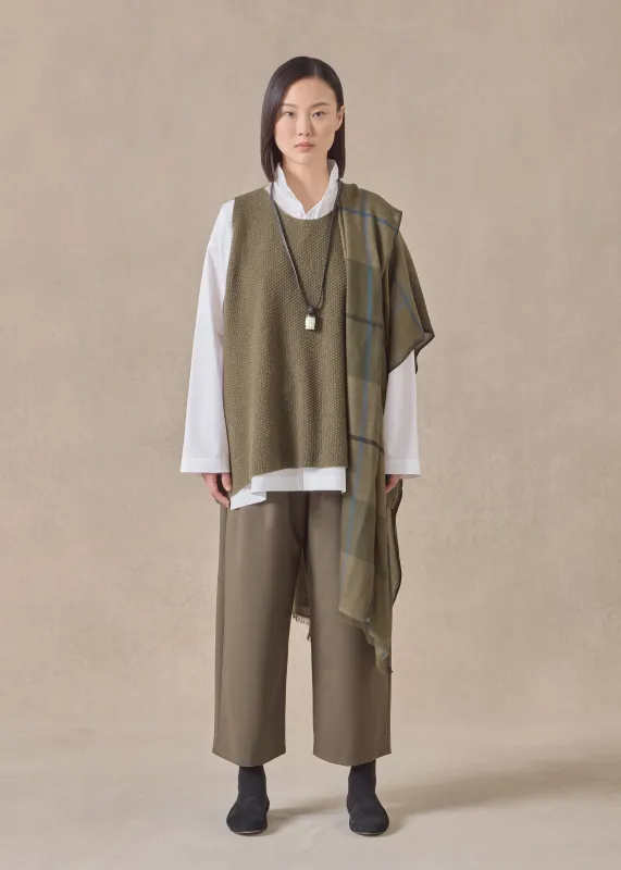 cashmere a-line sleeveless round neck - mid plus sold by eskandar