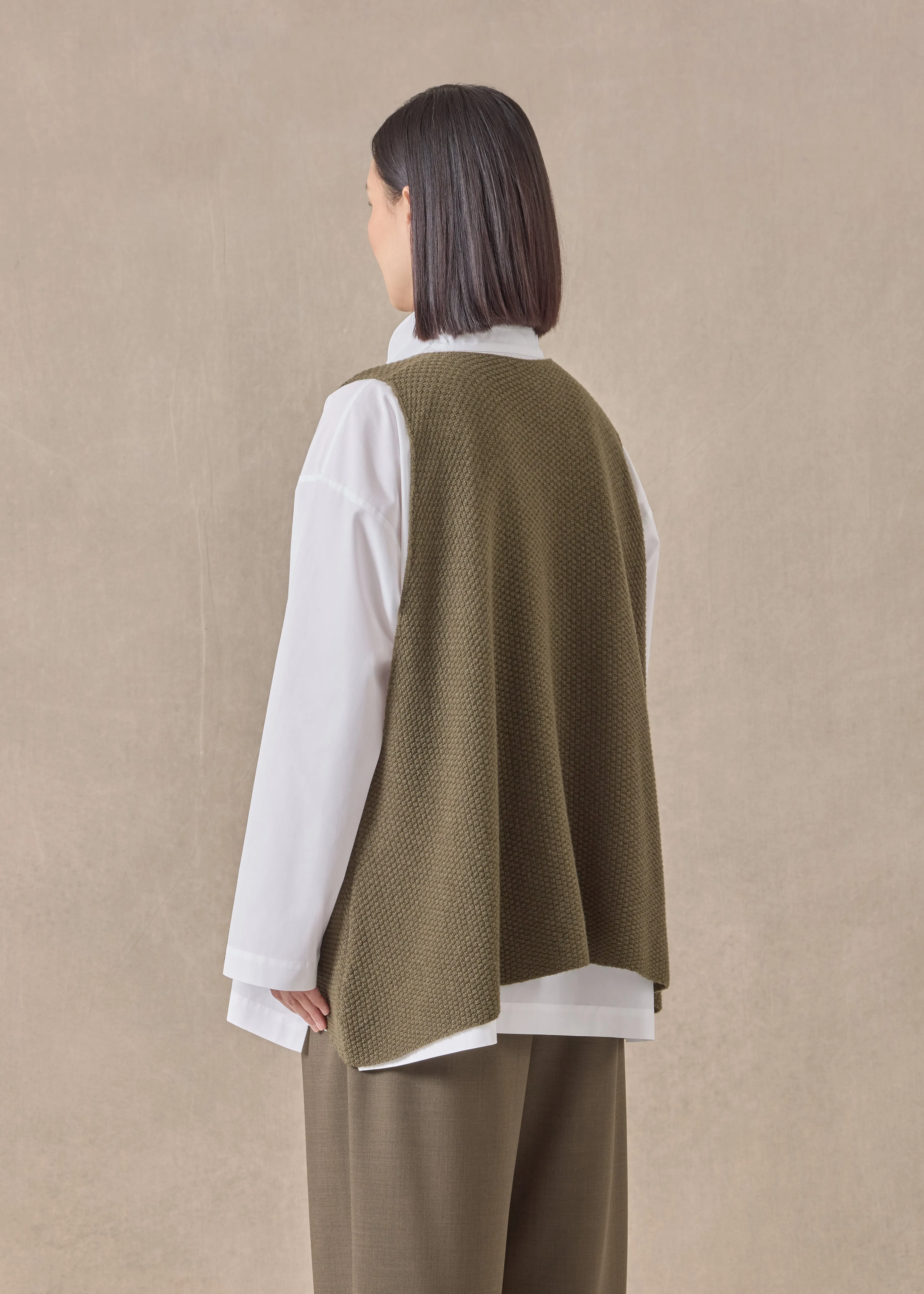 cashmere a-line sleeveless round neck - mid plus sold by eskandar product image thumbnail 4