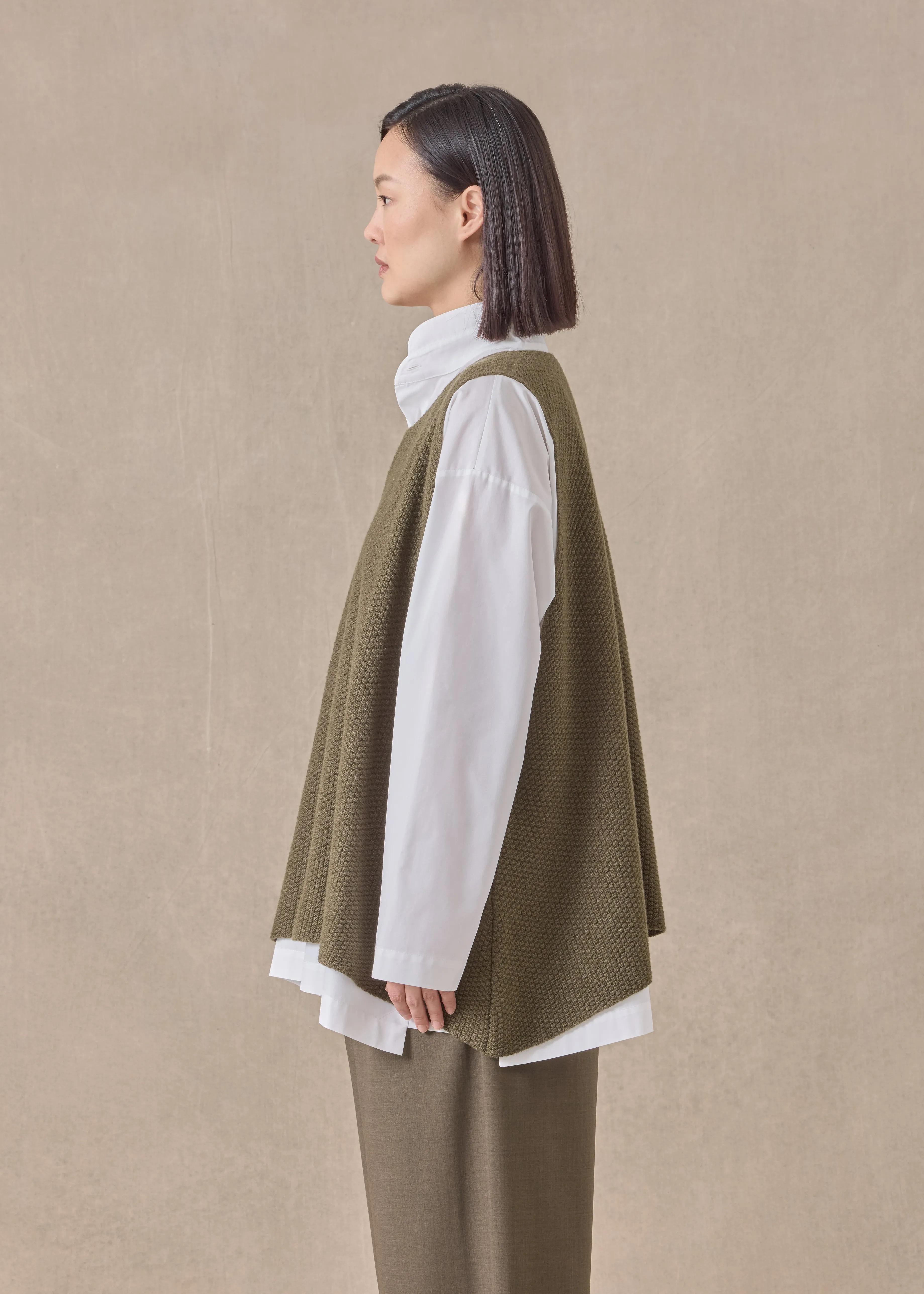 cashmere a-line sleeveless round neck - mid plus sold by eskandar product image thumbnail 3