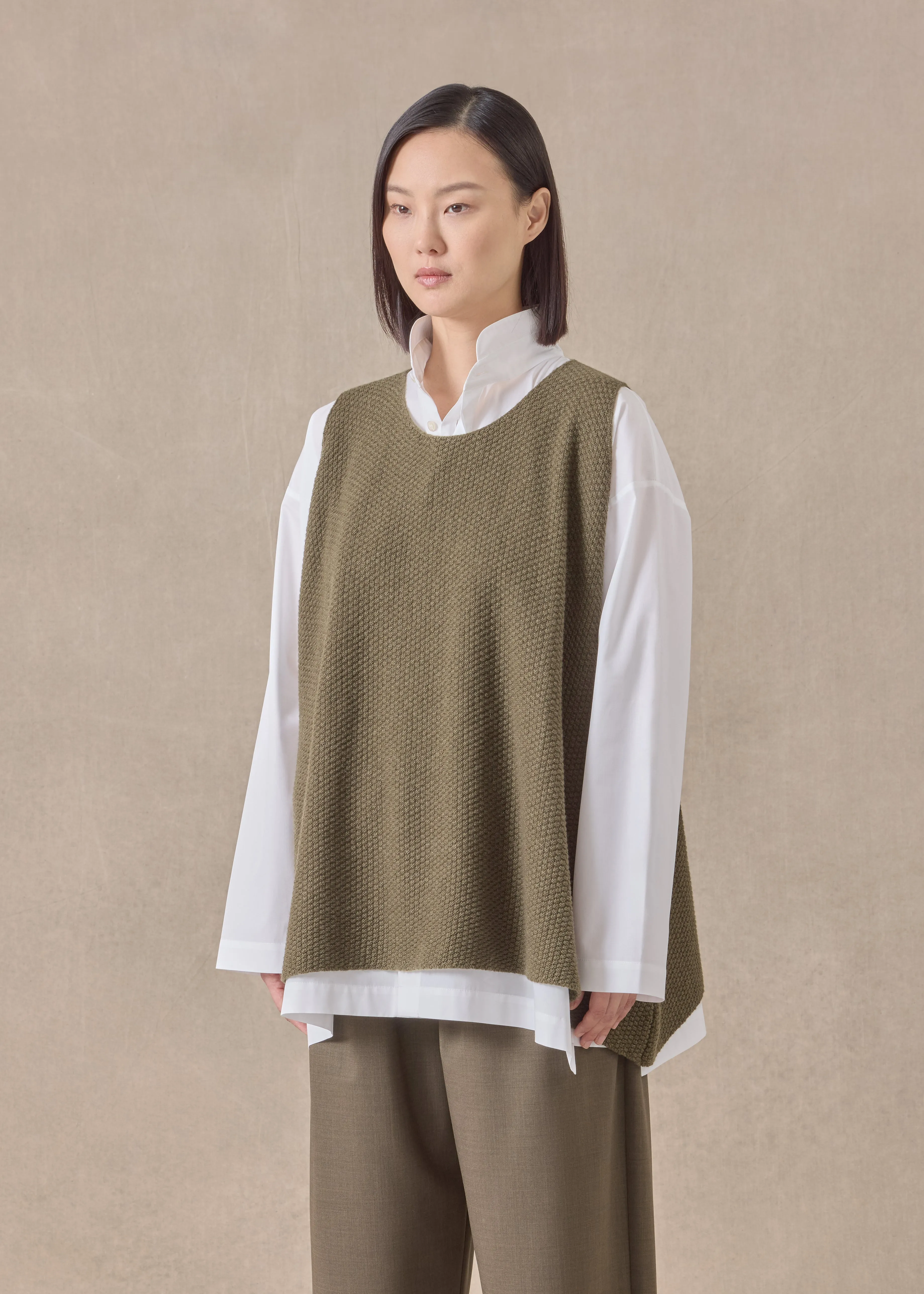 cashmere a-line sleeveless round neck - mid plus sold by eskandar product image thumbnail 2