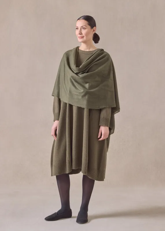 cashmere large scarf (mossbronze) sold by eskandar