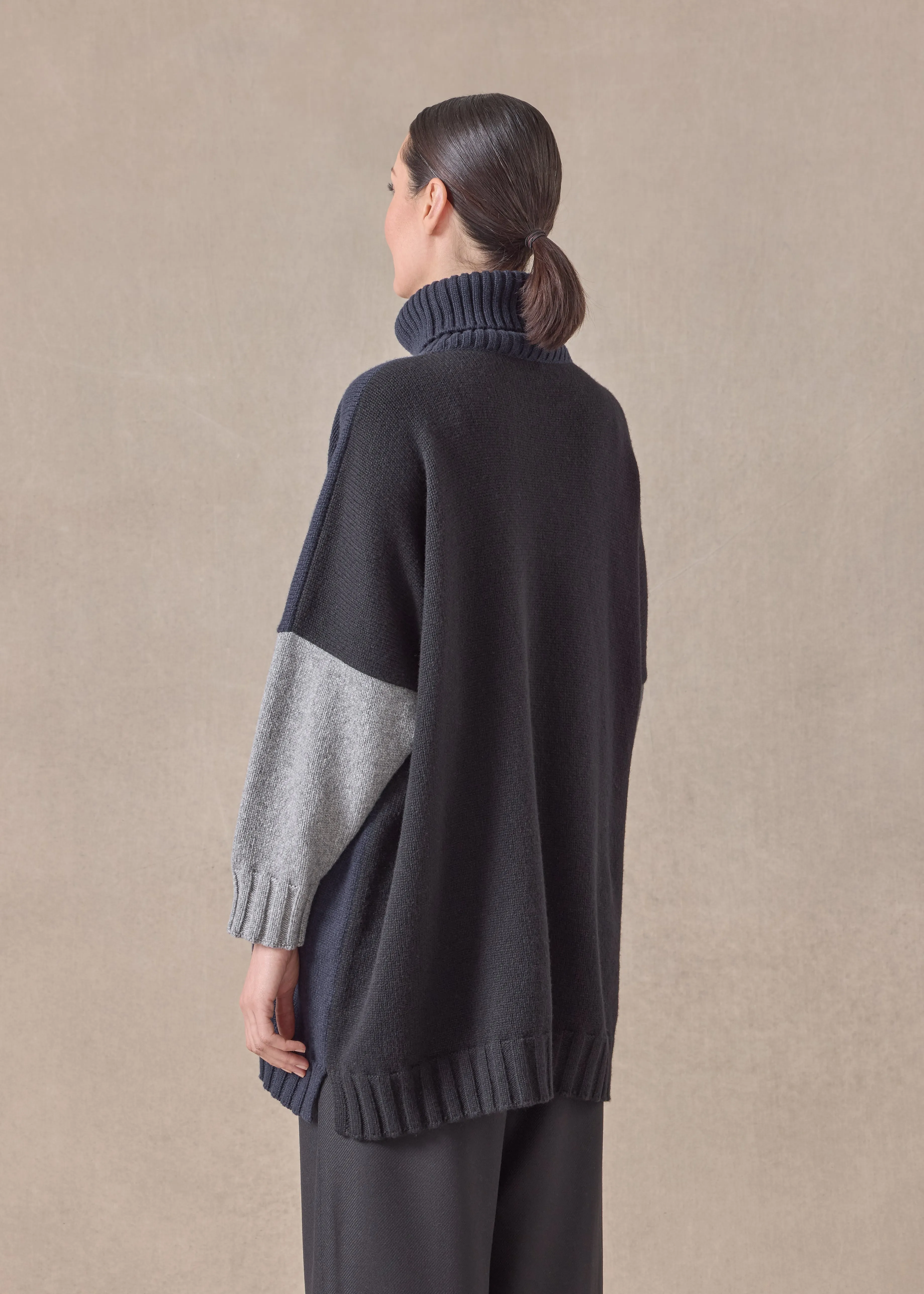 cashmere wide roll neck - long sold by eskandar product image thumbnail 5