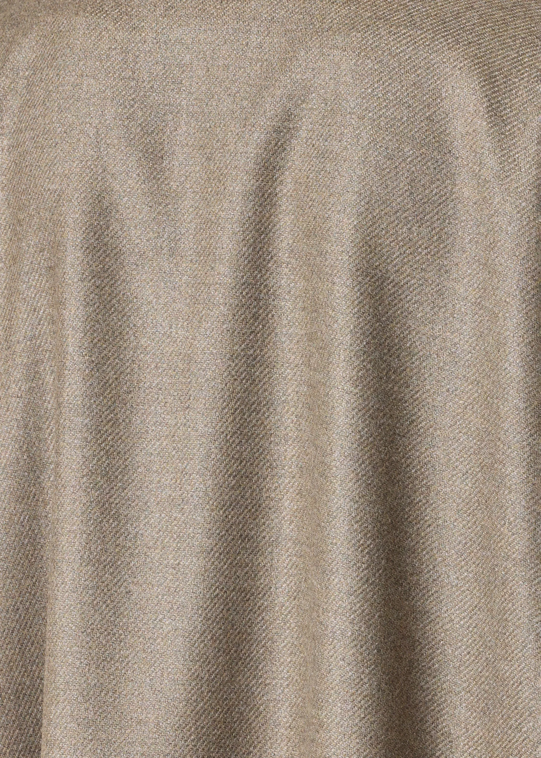 wool silk wide a-line mandarin jacket - long plus (olive) sold by eskandar product image thumbnail 5