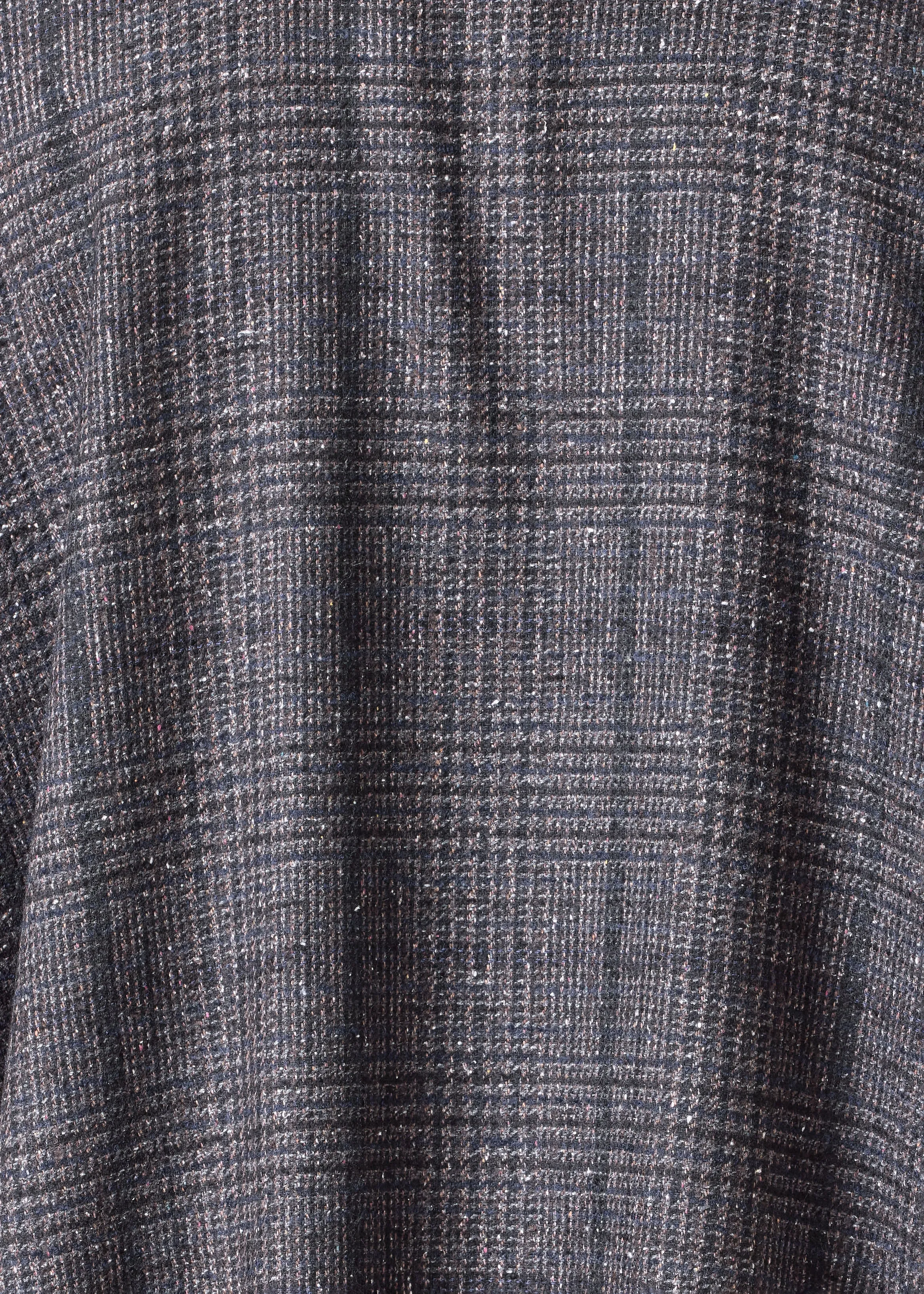 cashmere silk wool mix wide a-line shirt jacket with collar - mid plus (brownink) sold by eskandar product image thumbnail 5