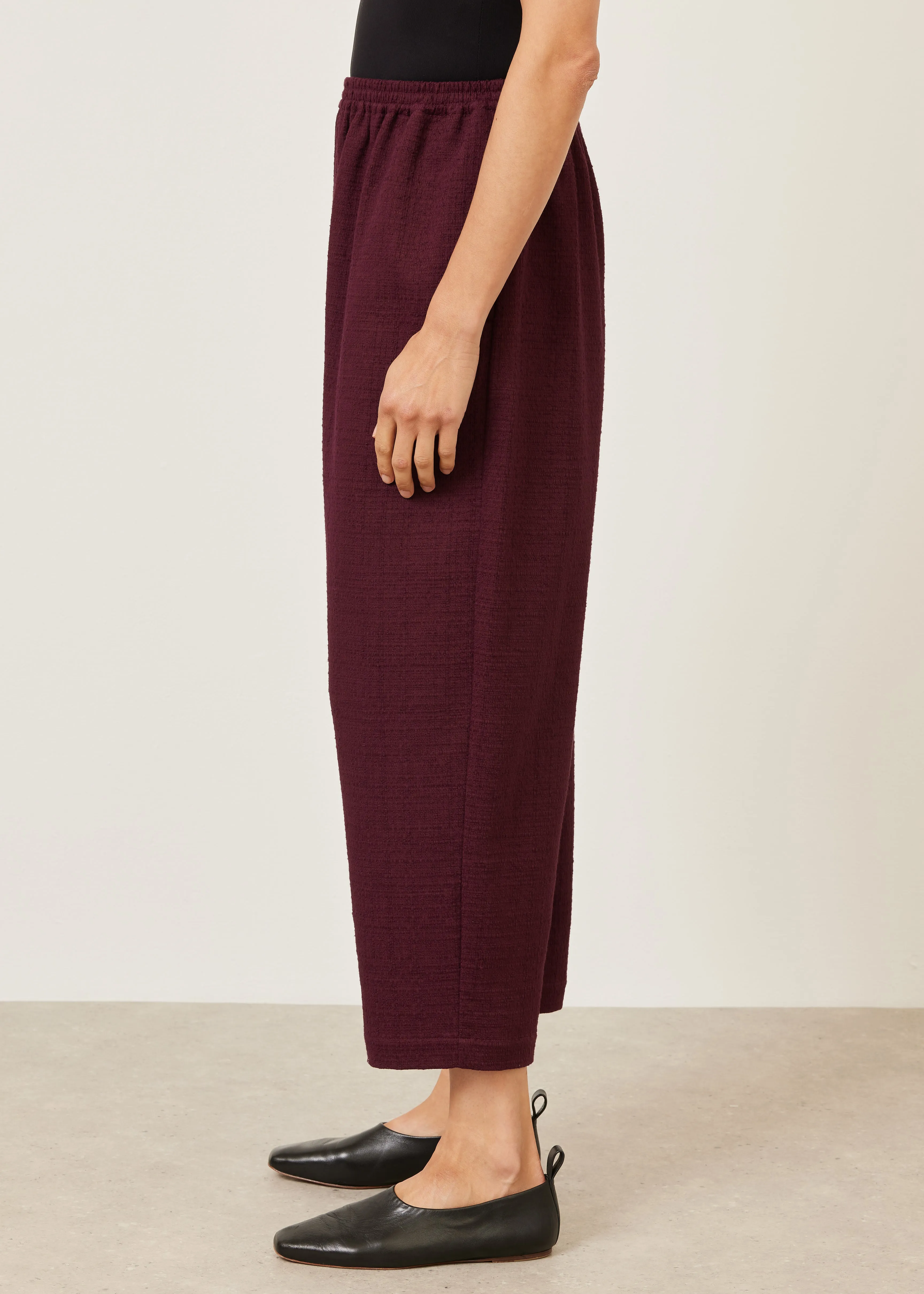 textured cotton japanese trouser (cochineal) sold by eskandar product image thumbnail 3