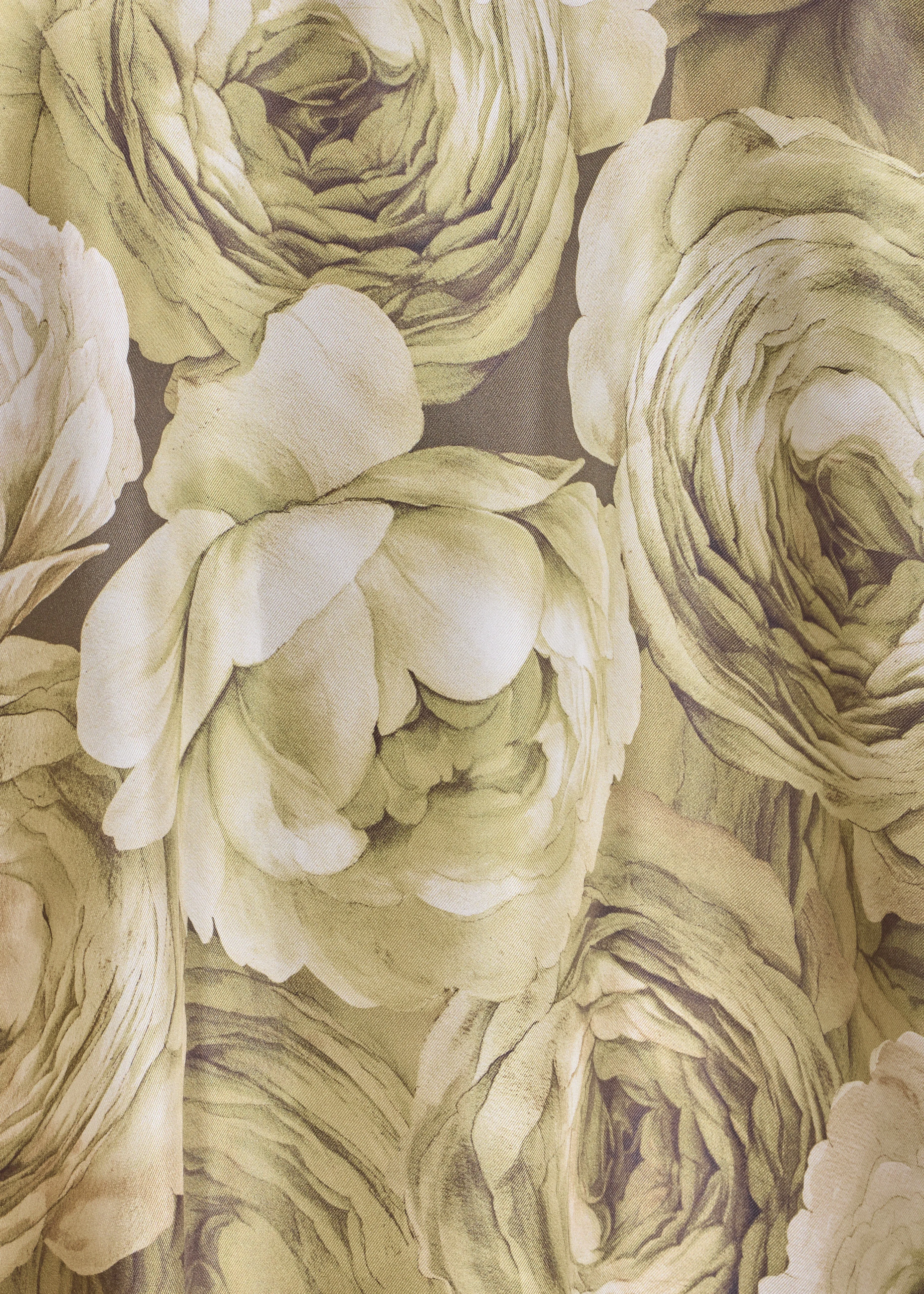 silk wide a-line scoop neck dress (olive) sold by eskandar product image thumbnail 5