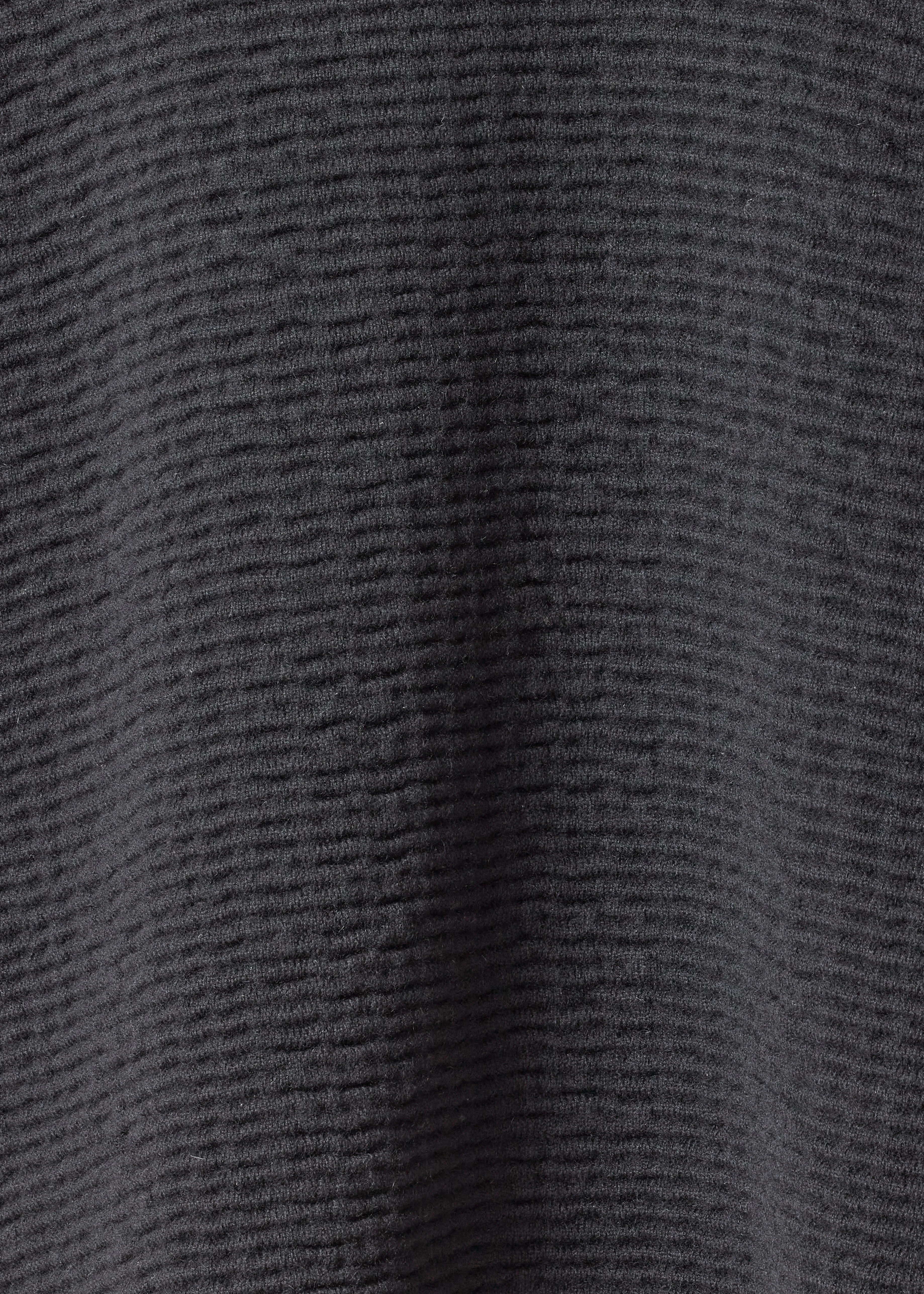 cashmere 3/4 width high neck cardigan - mid (black) sold by eskandar product image thumbnail 5
