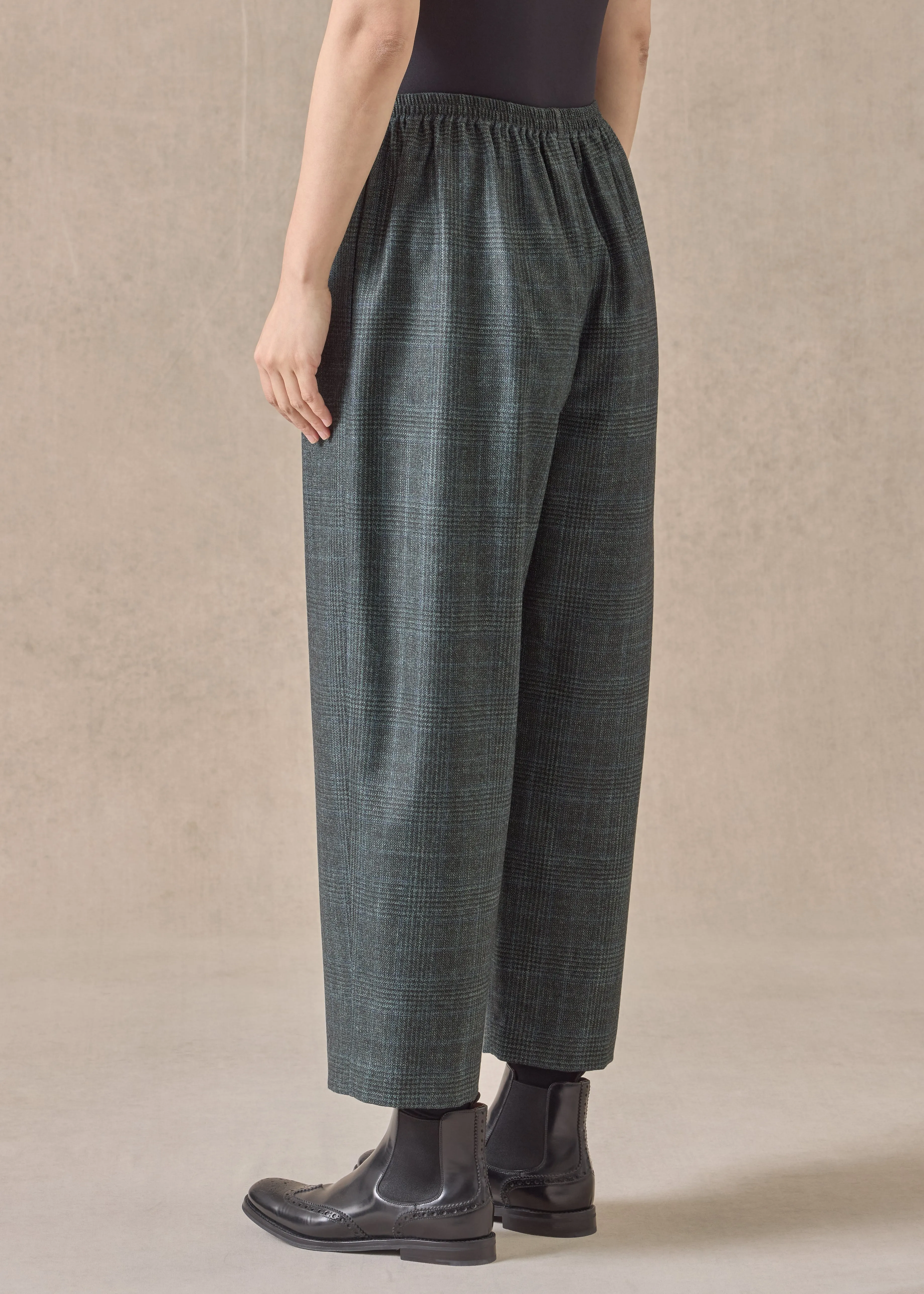 cashmere silk wool mix japanese trouser (darkforest) sold by eskandar product image thumbnail 4