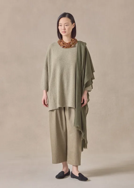 cashmere square 3/4 sleeve top - long sold by eskandar