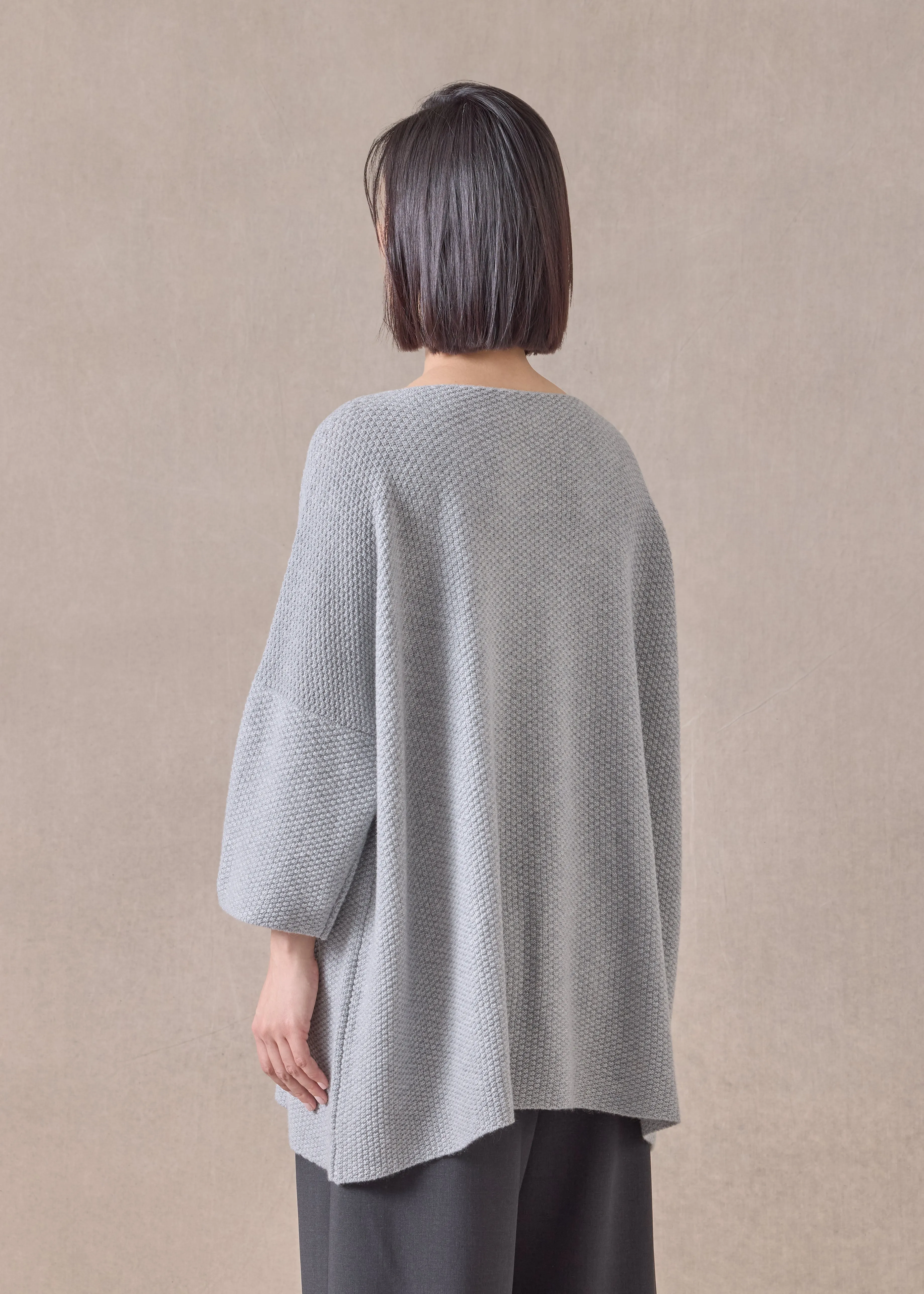 cashmere square 3/4 sleeve top - long sold by eskandar product image thumbnail 4