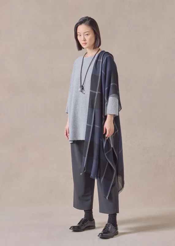 cashmere square 3/4 sleeve  top - long sold by eskandar