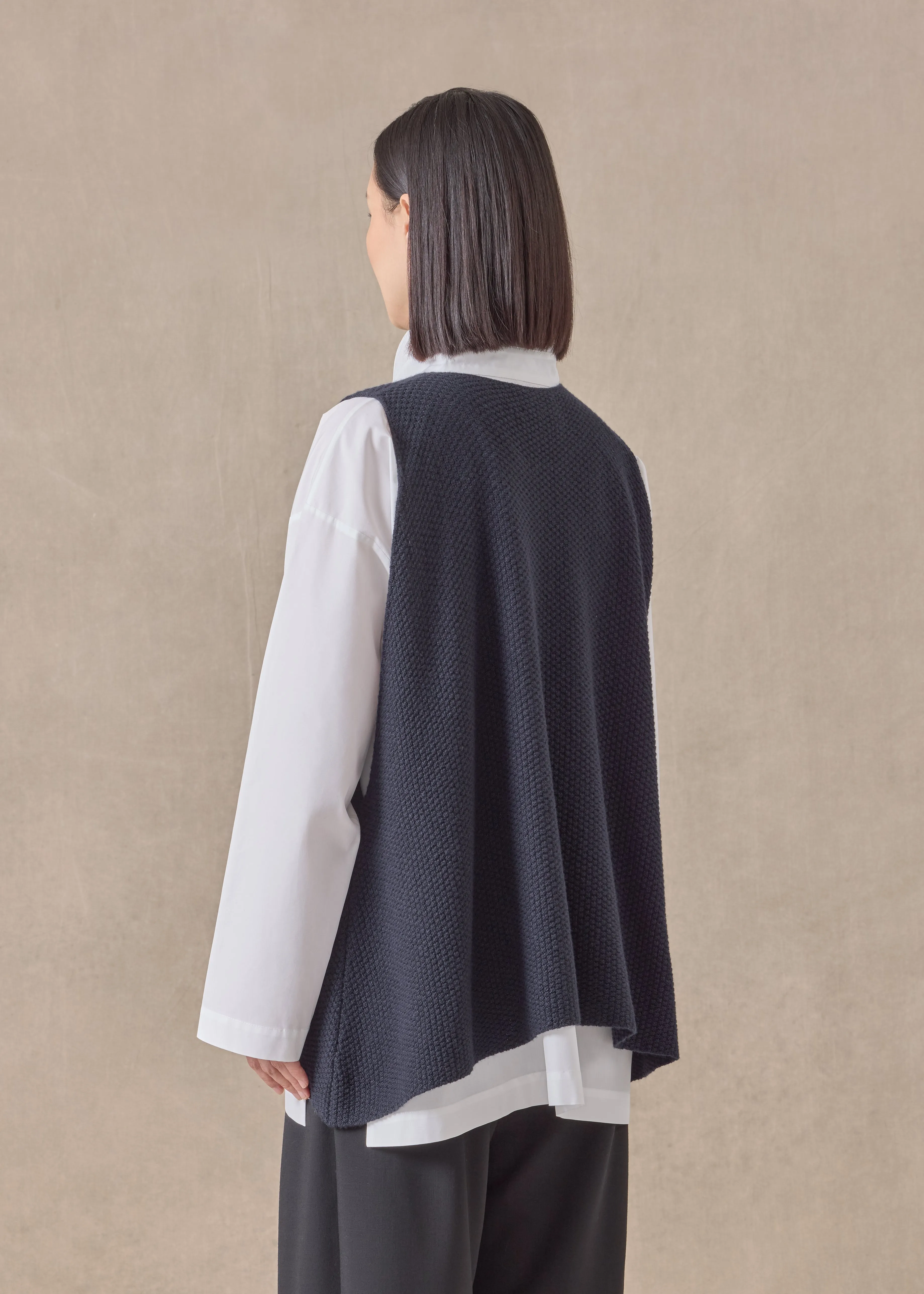 cashmere a-line sleeveless round neck - mid plus sold by eskandar product image thumbnail 4