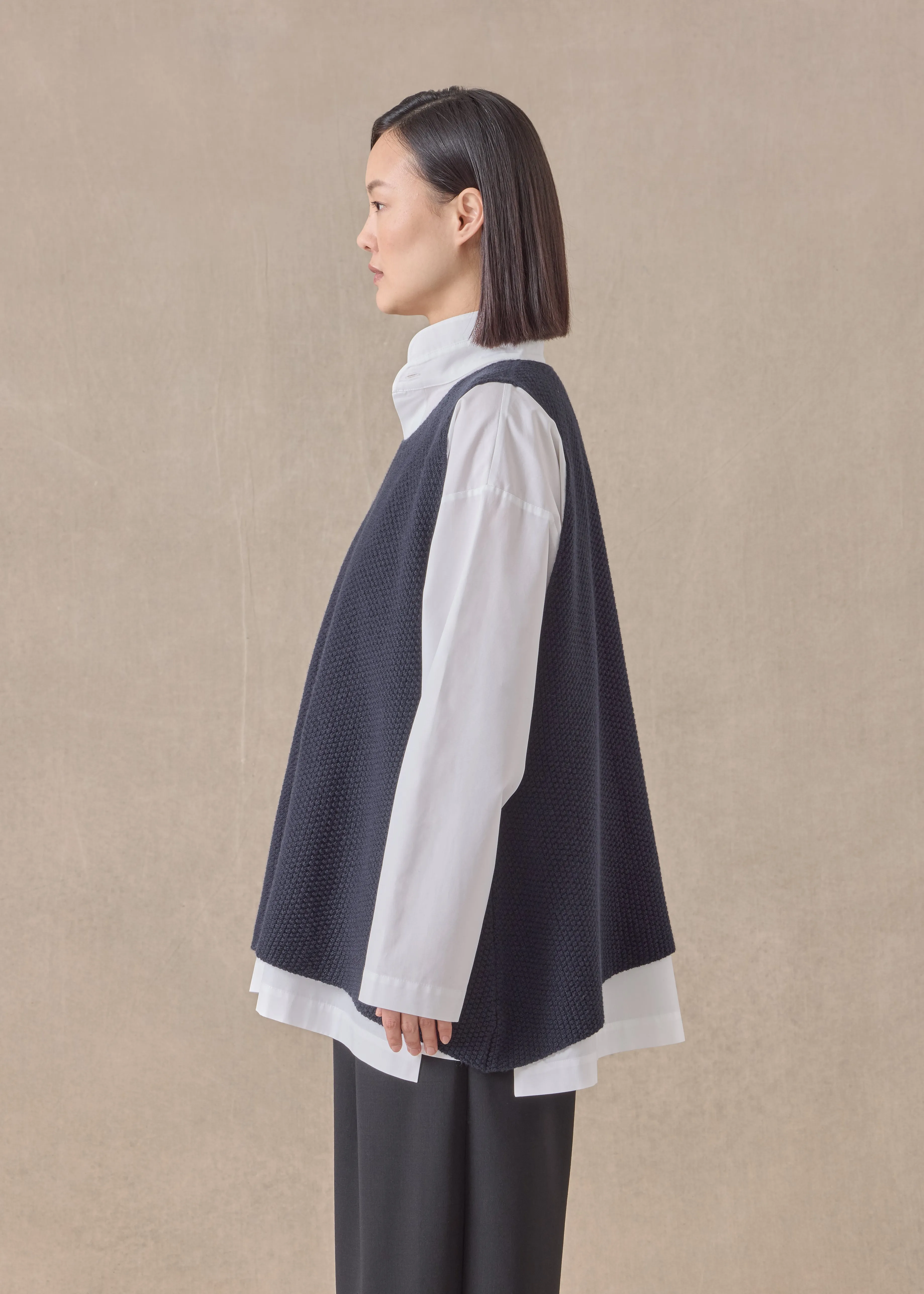 cashmere a-line sleeveless round neck - mid plus sold by eskandar product image thumbnail 3