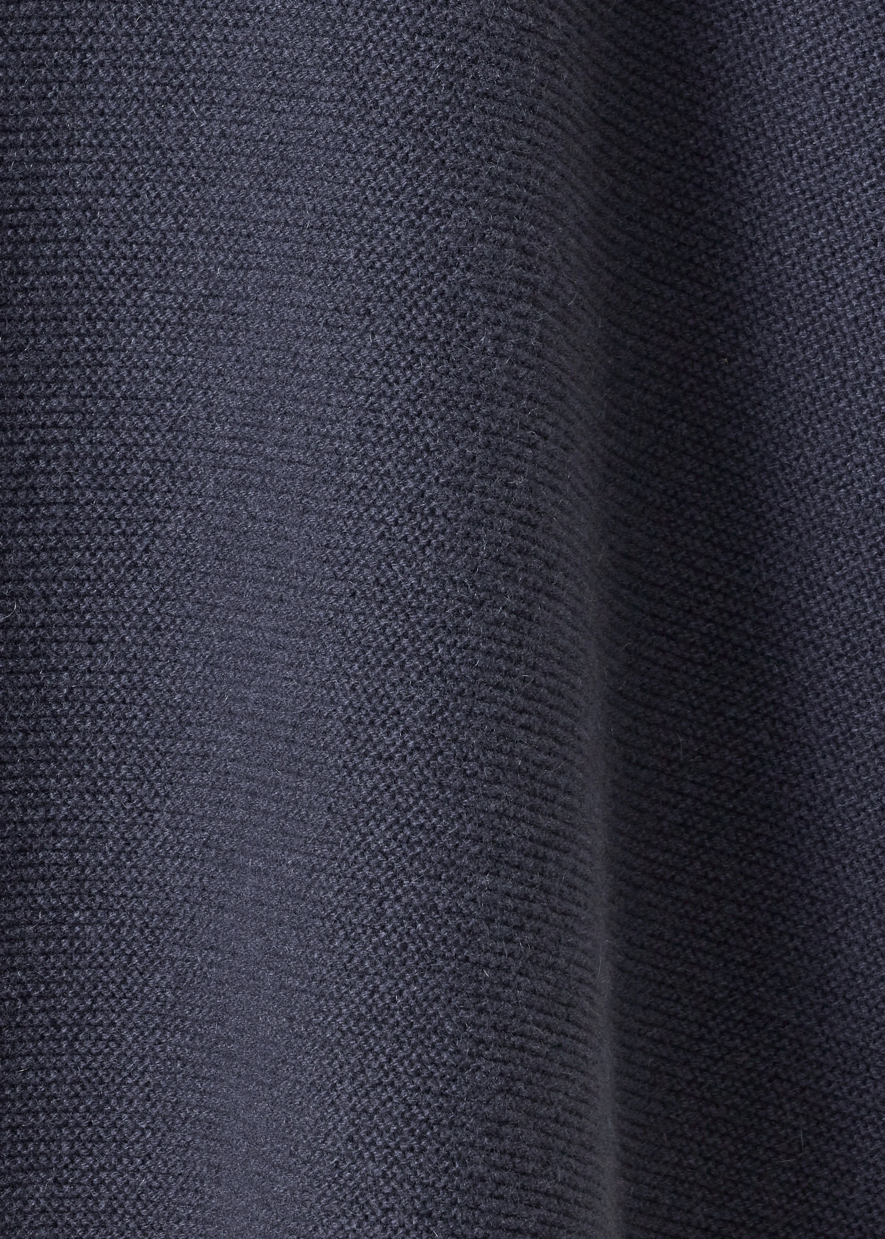 cashmere slash neck 3/4 sleeve sweater - long plus with slits (navydark) sold by eskandar product image thumbnail 5