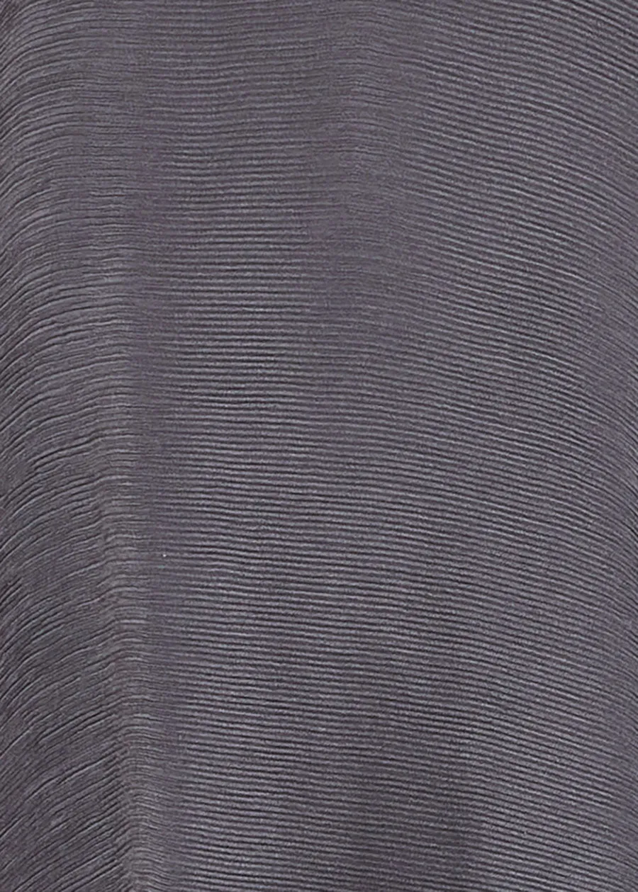 lightweight silk plisse wide a-line shirt with collar - mid plus (black) sold by eskandar product image thumbnail 5