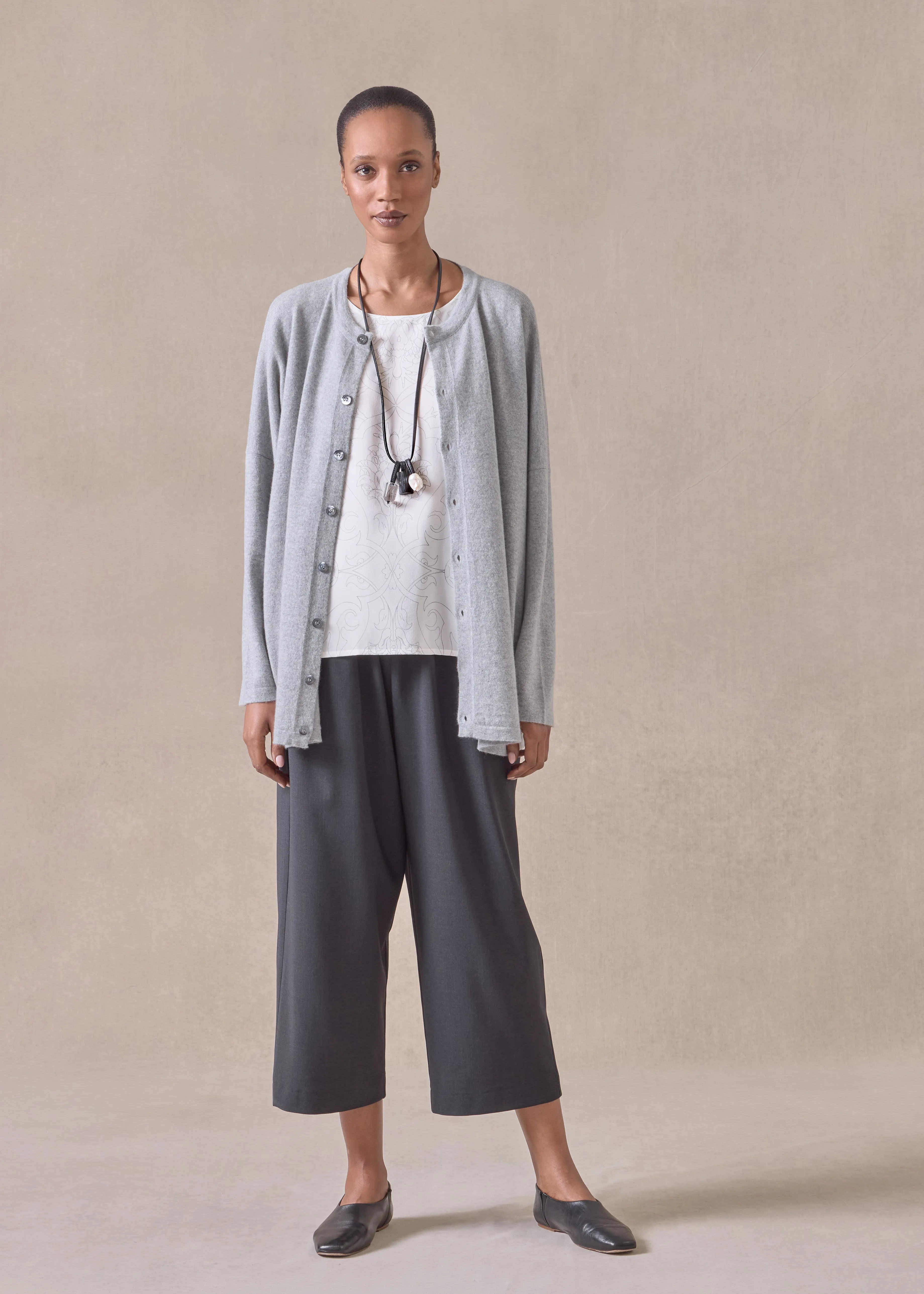 silk a-line shell - mid plus (pencil) sold by eskandar product image thumbnail 2