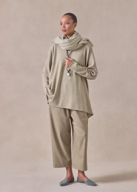 cashmere large scarf (greensand) sold by eskandar