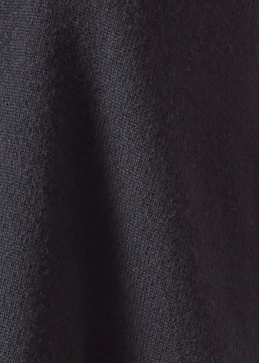 cashmere scoop armhole waistcoat - mid plus (black) sold by eskandar product image thumbnail 5