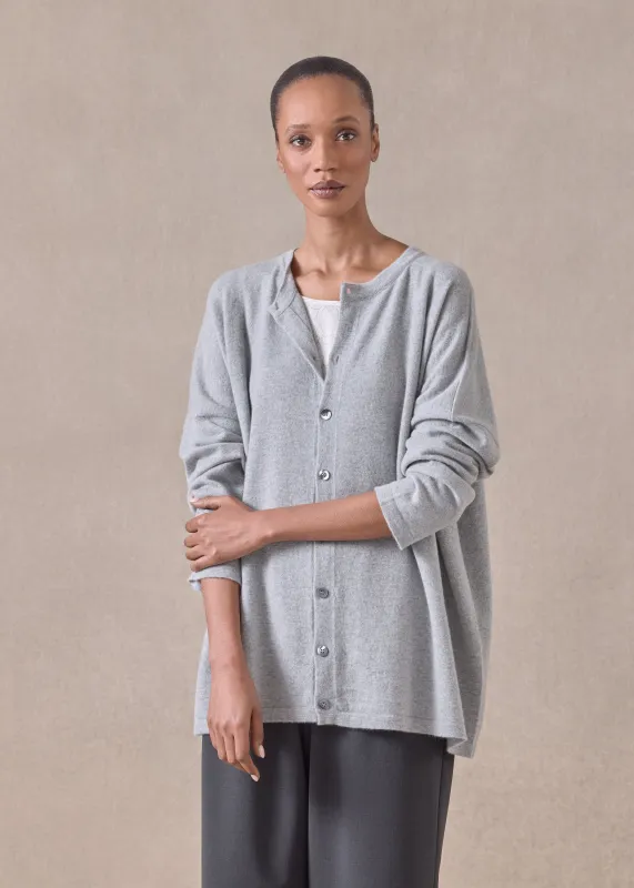 cashmere slim sleeve cardigan - mid plus sold by eskandar