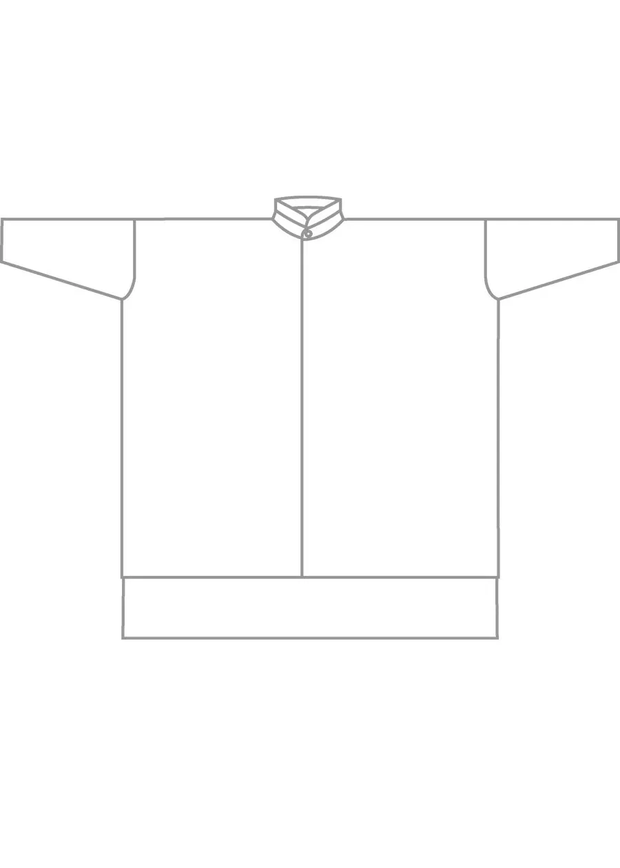 silk wide longer back double stand collar shirt - very long with slits (tealdark) sold by eskandar product image thumbnail 5