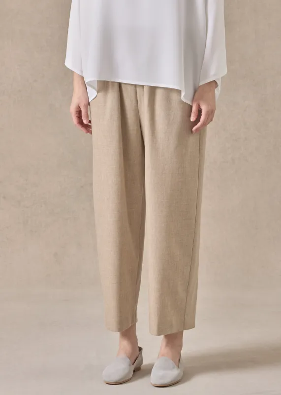 cashmere wool mix japanese trouser (natural) sold by eskandar