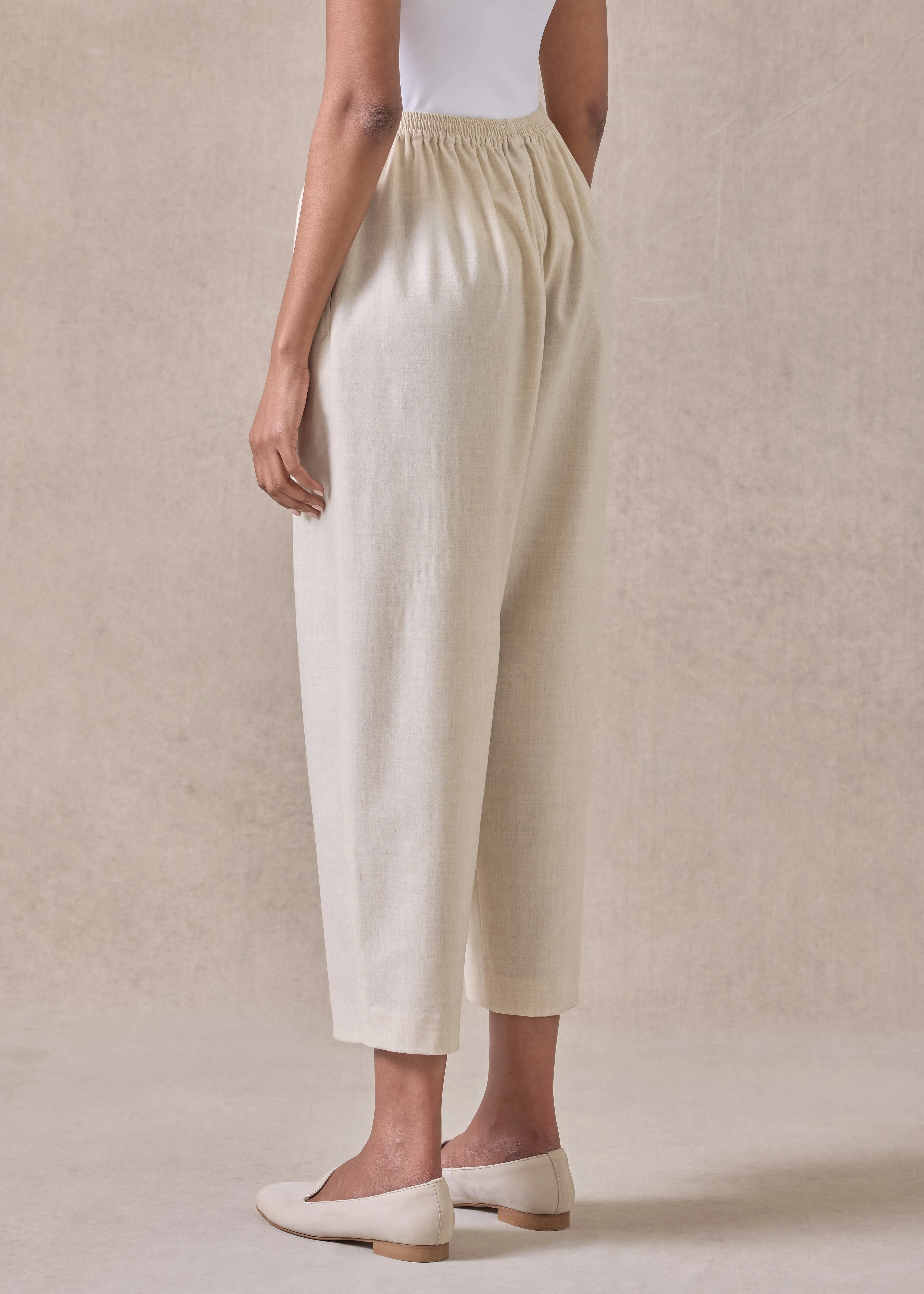 cashmere wool mix japanese trouser (undyed) sold by eskandar product image thumbnail 5