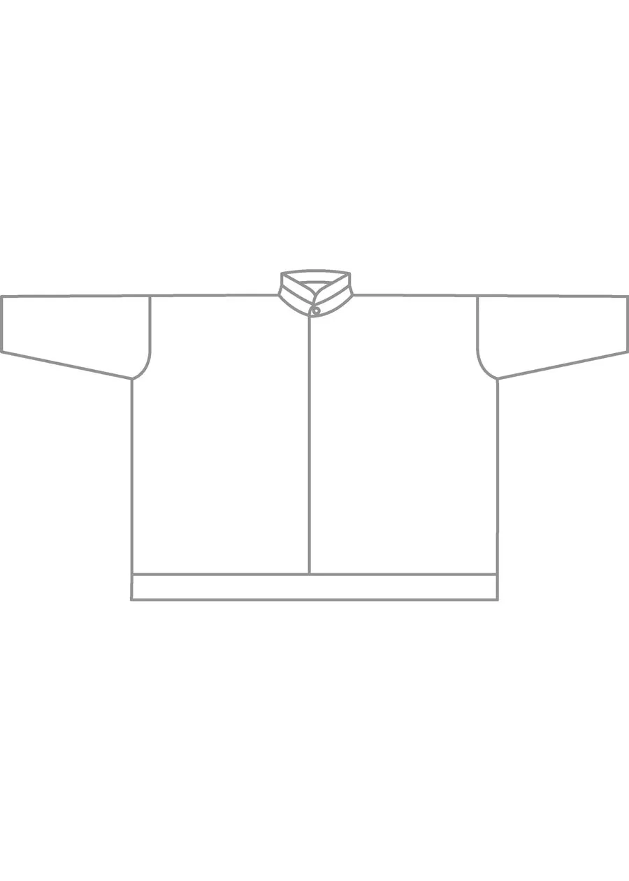 wool cashmere mix wide longer back shirt with double stand collar - mid plus (black) sold by eskandar product image thumbnail 5