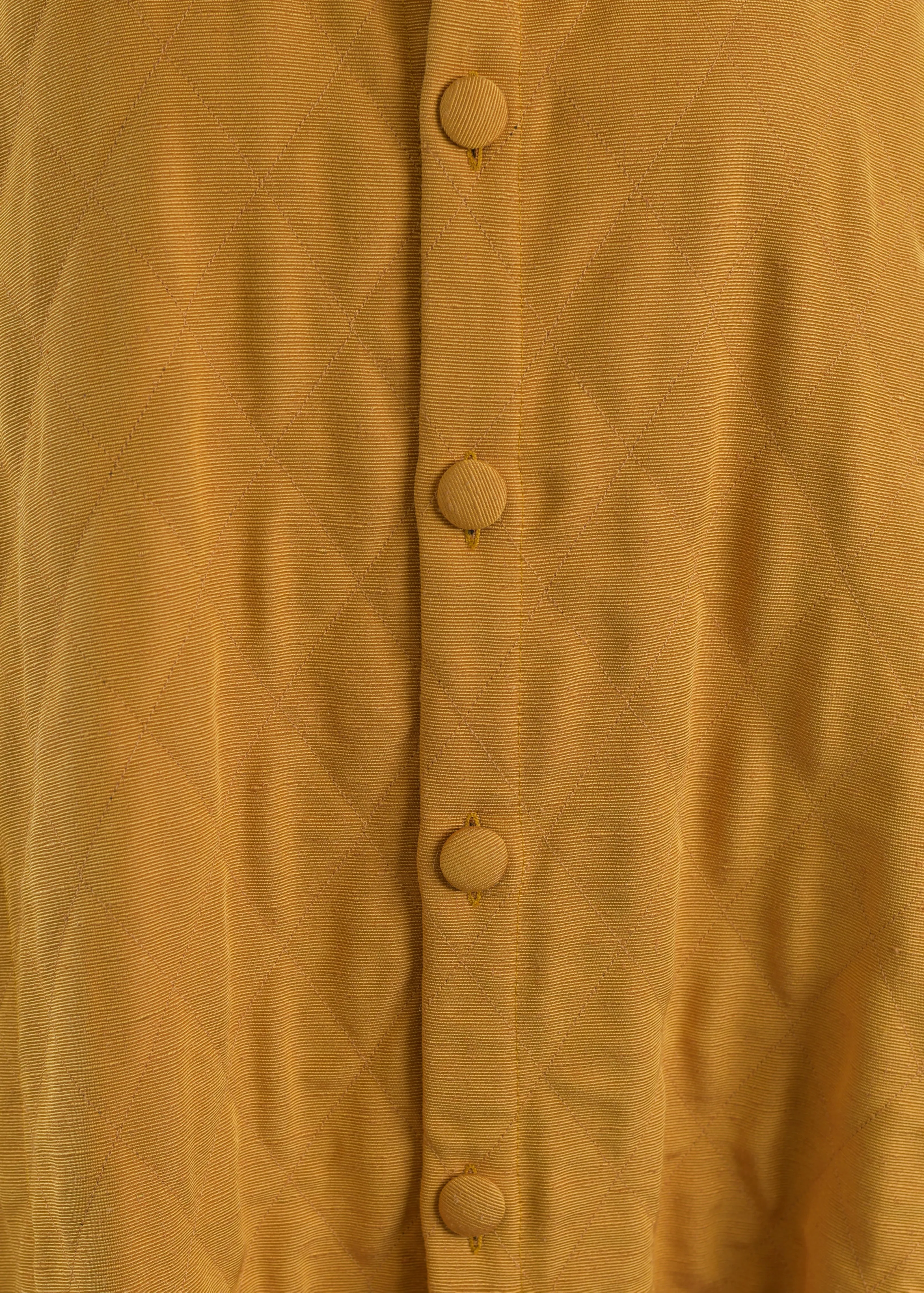 quilted silk imperial coat with chinese collar - long plus sold by eskandar product image thumbnail 4