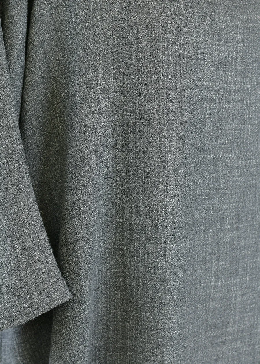 alpaca wool mix 3/4 sleeve wide a-line scoop neck dress - 3/4 length (lined) sold by eskandar product image thumbnail 4