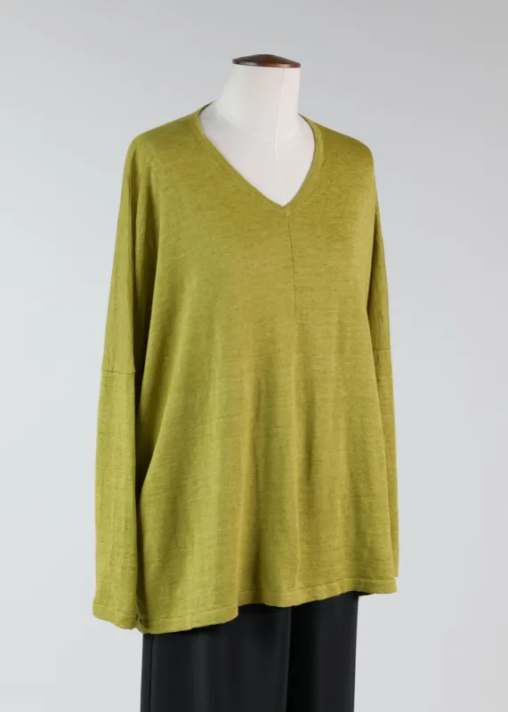 linen v neck - long sold by eskandar