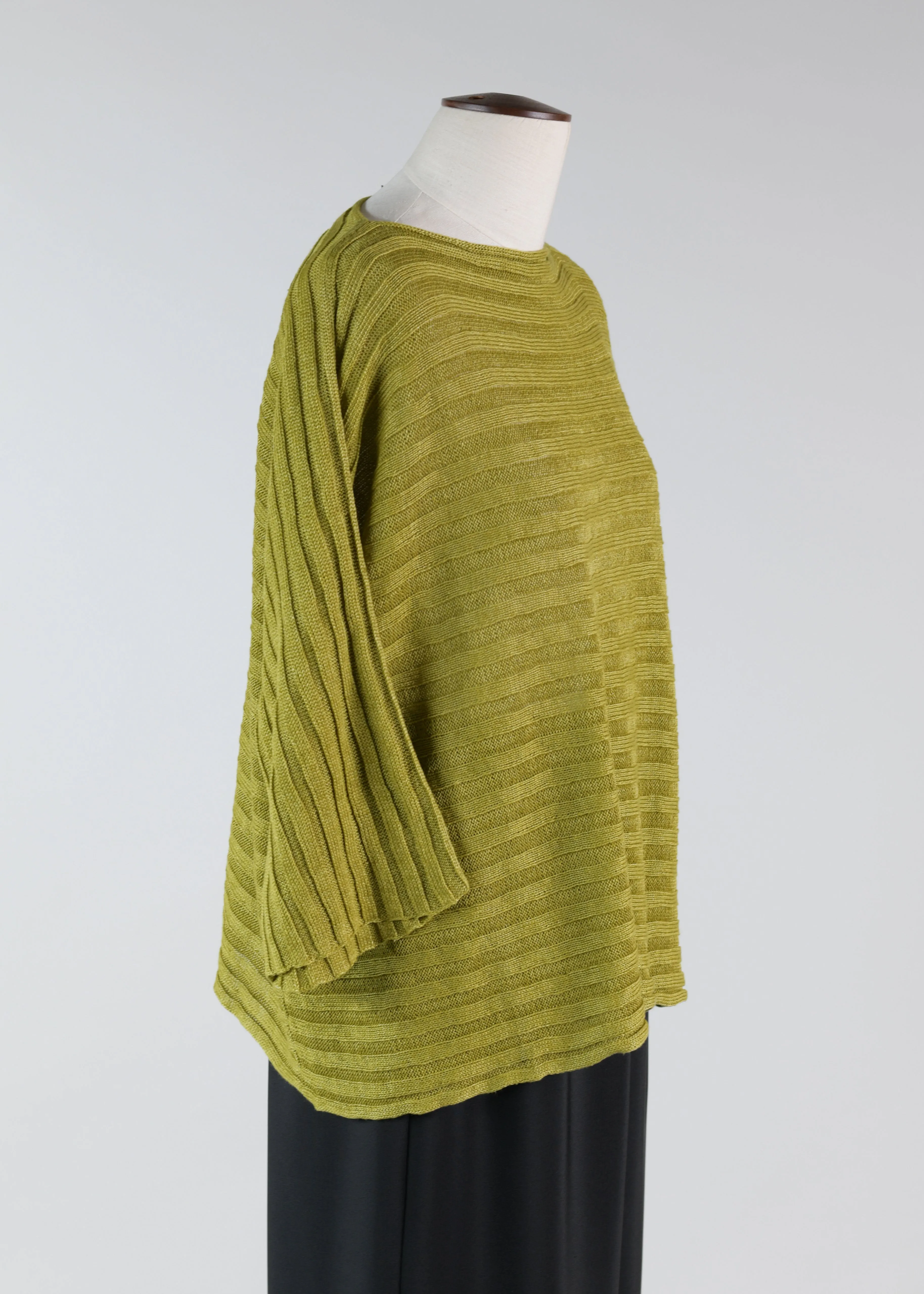 linen square short sleeve knit top - short sold by eskandar product image thumbnail 2