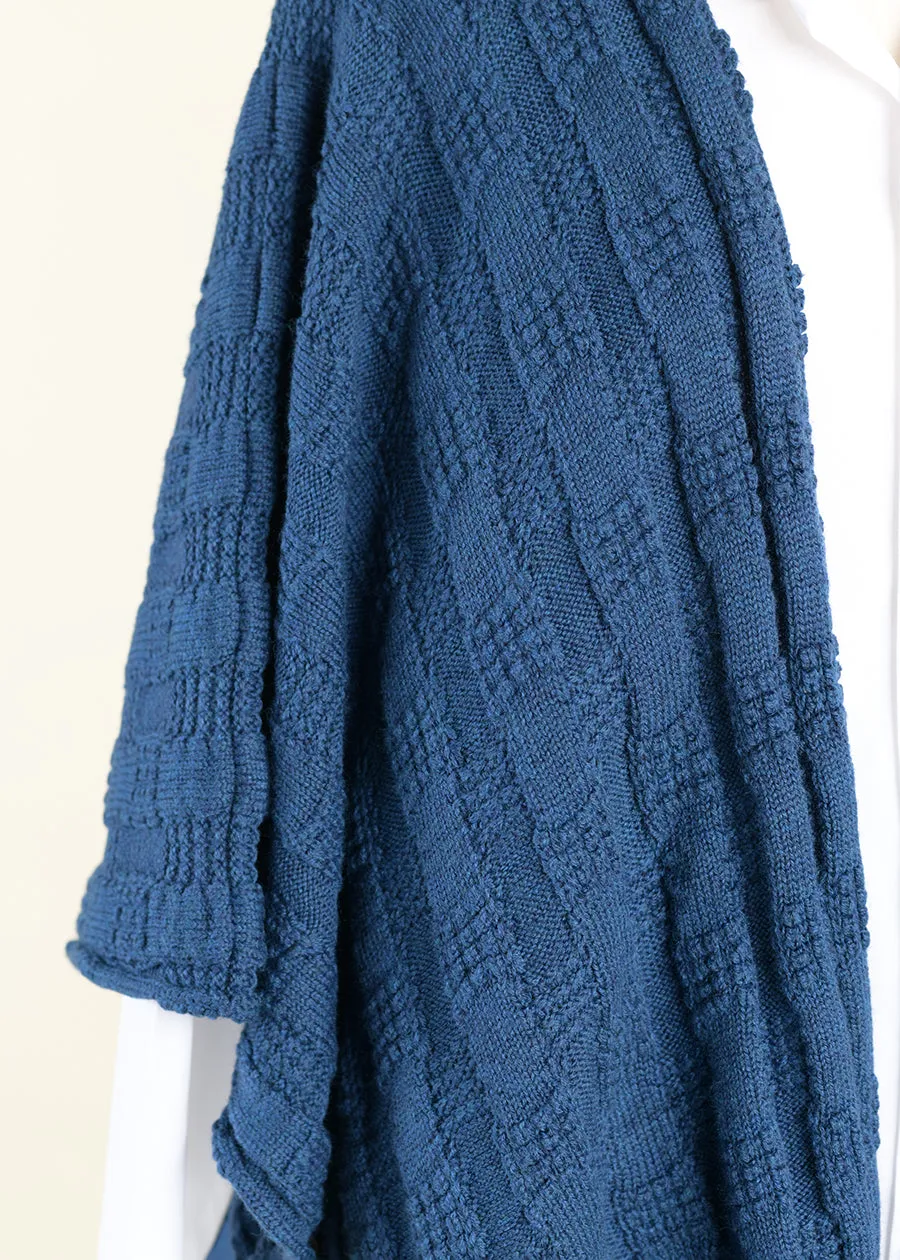 mernio wool extra wide knit tabard - mid sold by eskandar product image thumbnail 4