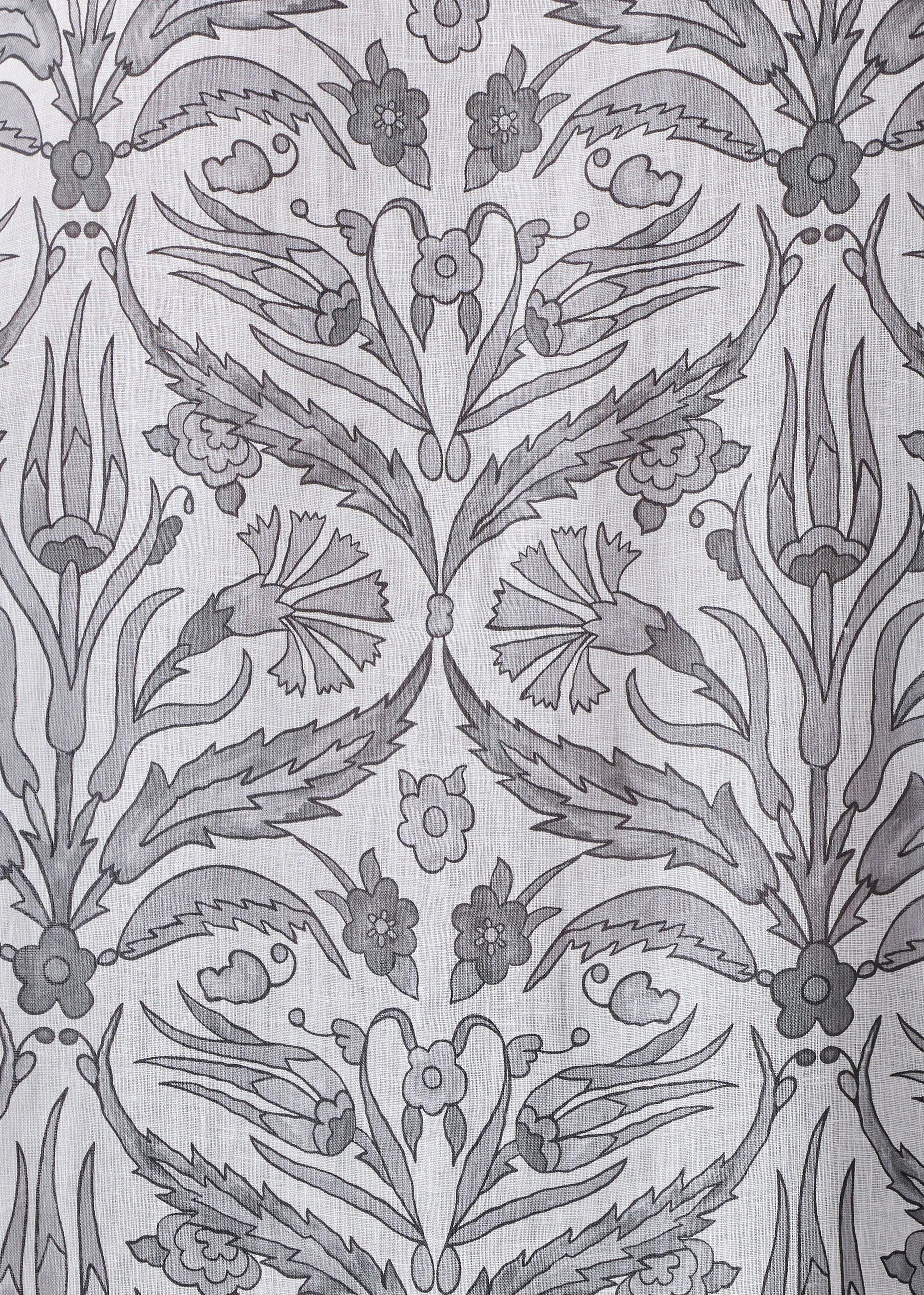 linen sloped shoulder wide a-line scoop neck top - mid sold by eskandar product image thumbnail 5