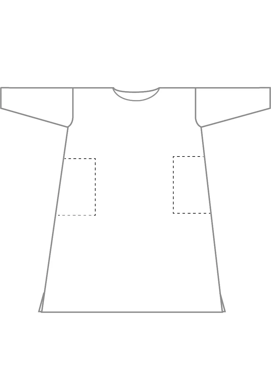 silk mix wide a-line scoop neck dress sold by eskandar product image thumbnail 5