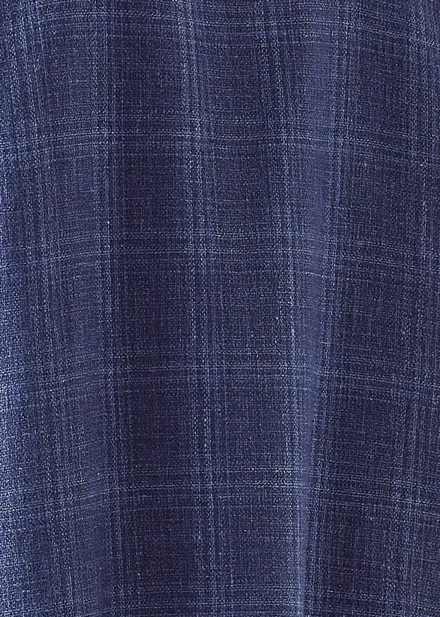 wool linen mix a-line scrunch shawl collar waistcoat - long sold by eskandar product image thumbnail 4