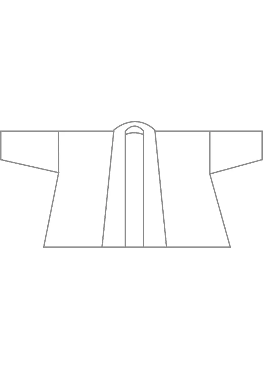 wool linen mix wide a-line scrunch shawl collar jacket - mid plus sold by eskandar product image thumbnail 4