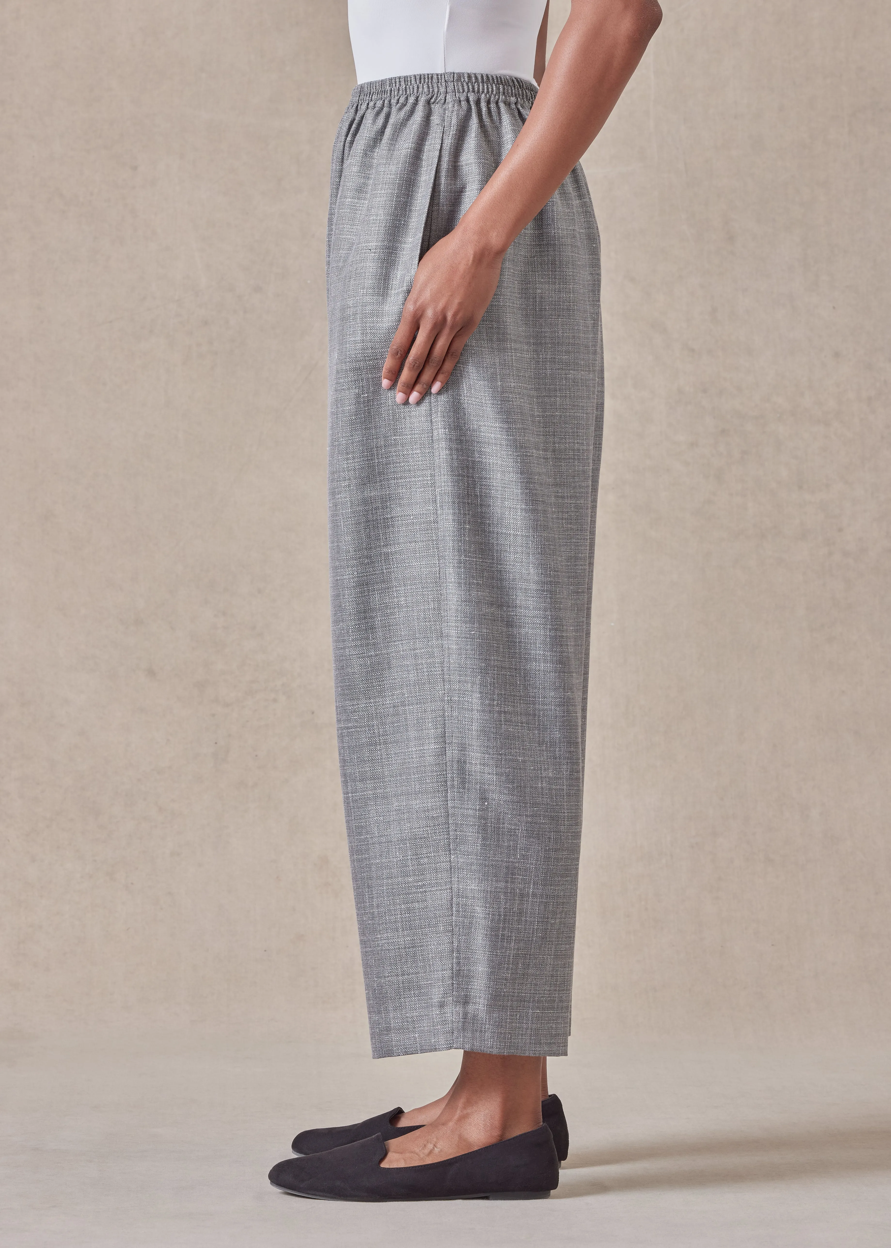 silk linen wool mix japanese trouser sold by eskandar product image thumbnail 3