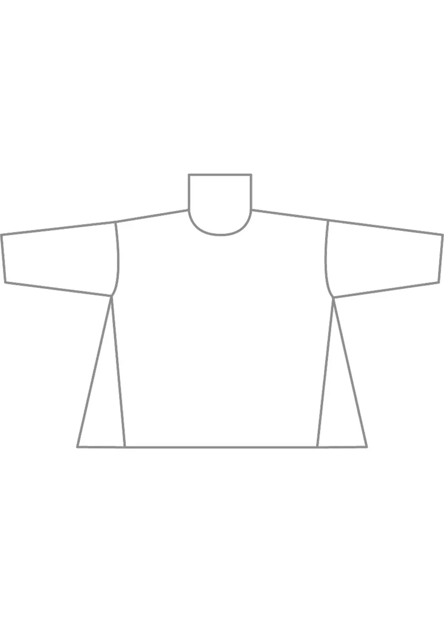 silk linen wool mix angled to front monks top - long (fadedblue) sold by eskandar product image thumbnail 5